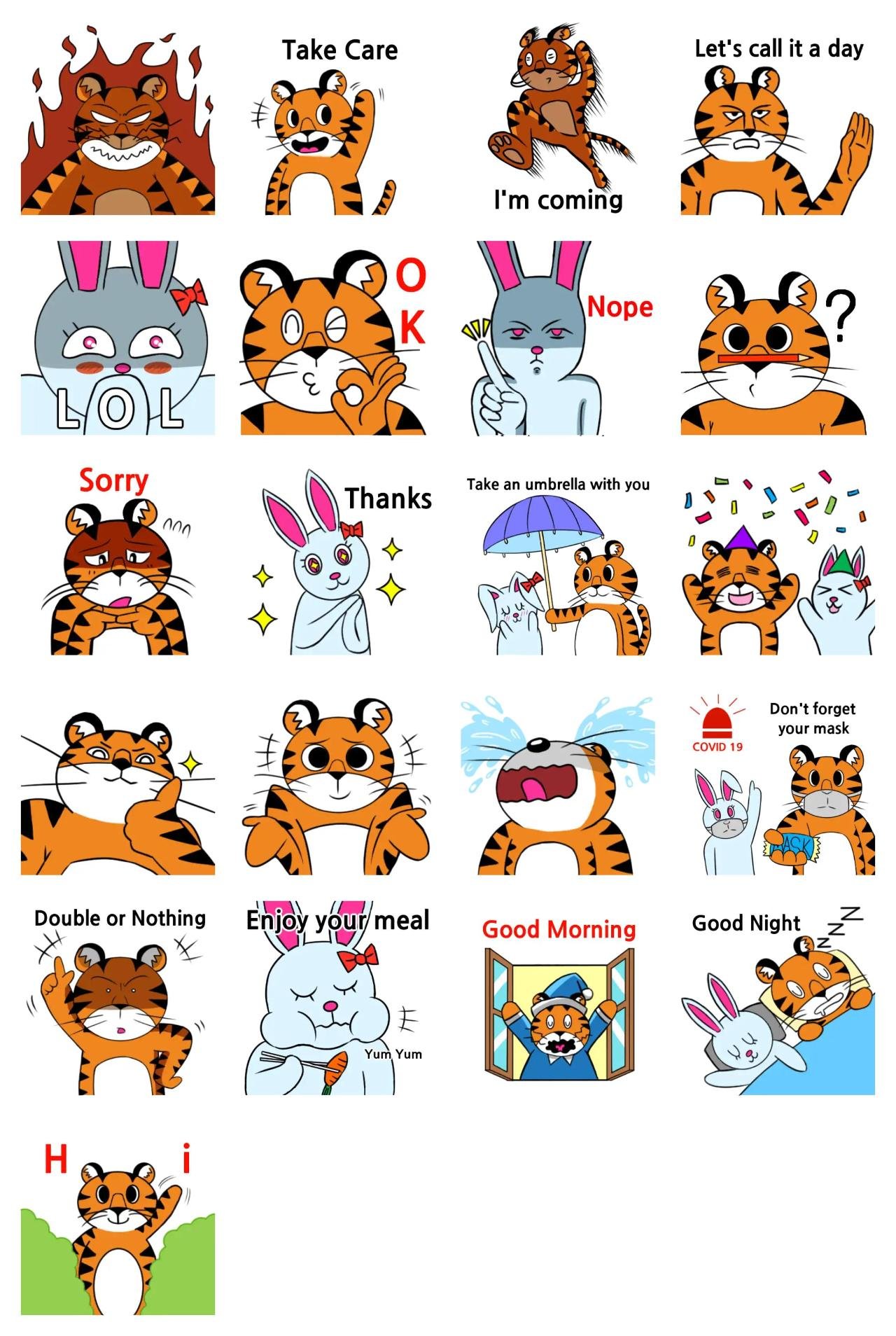 Hoki and Toki's daily life Animation/Cartoon,Gag sticker pack for Whatsapp, Telegram, Signal, and others chatting and message apps