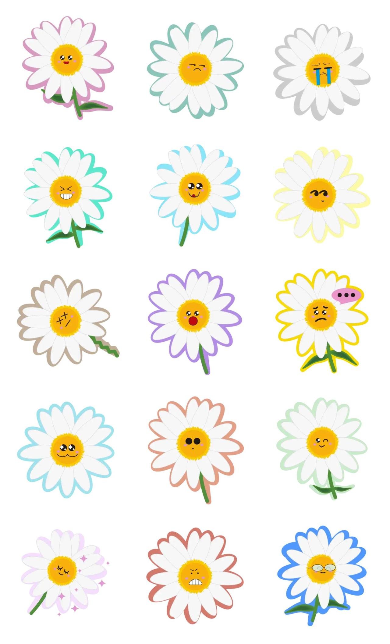 Daisy - Margarita Animation/Cartoon,emotion sticker pack for Whatsapp, Telegram, Signal, and others chatting and message apps