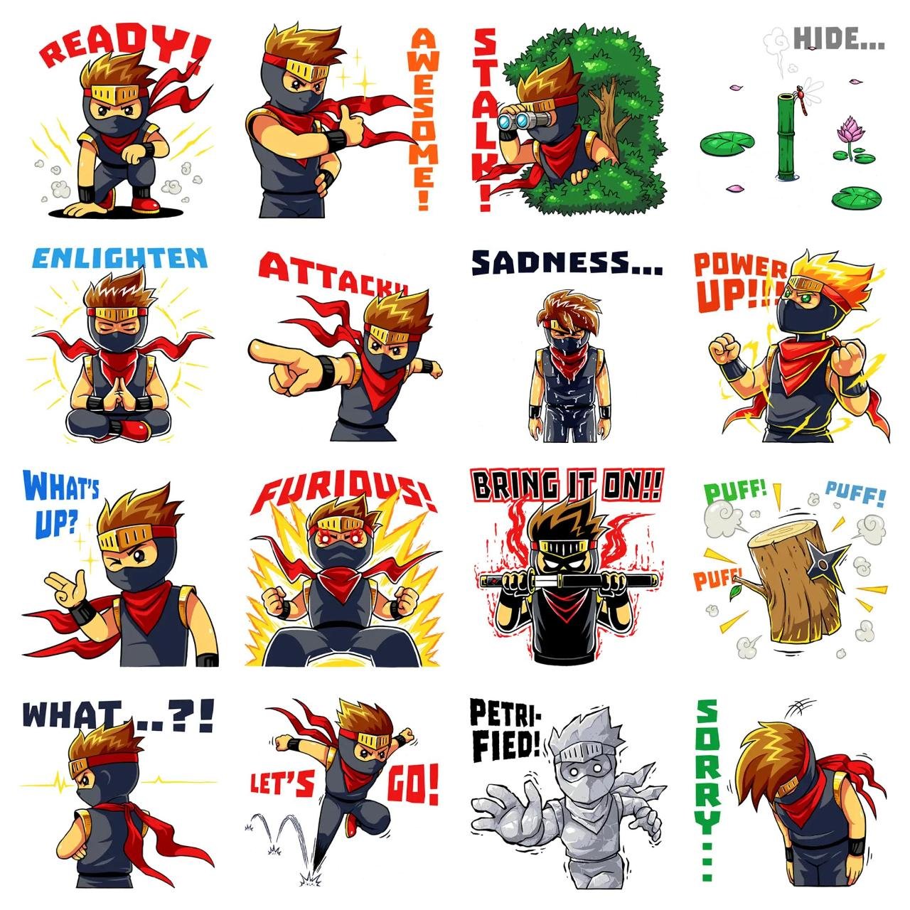 My Ninja Ways Animation/Cartoon,emotion sticker pack for Whatsapp, Telegram, Signal, and others chatting and message apps