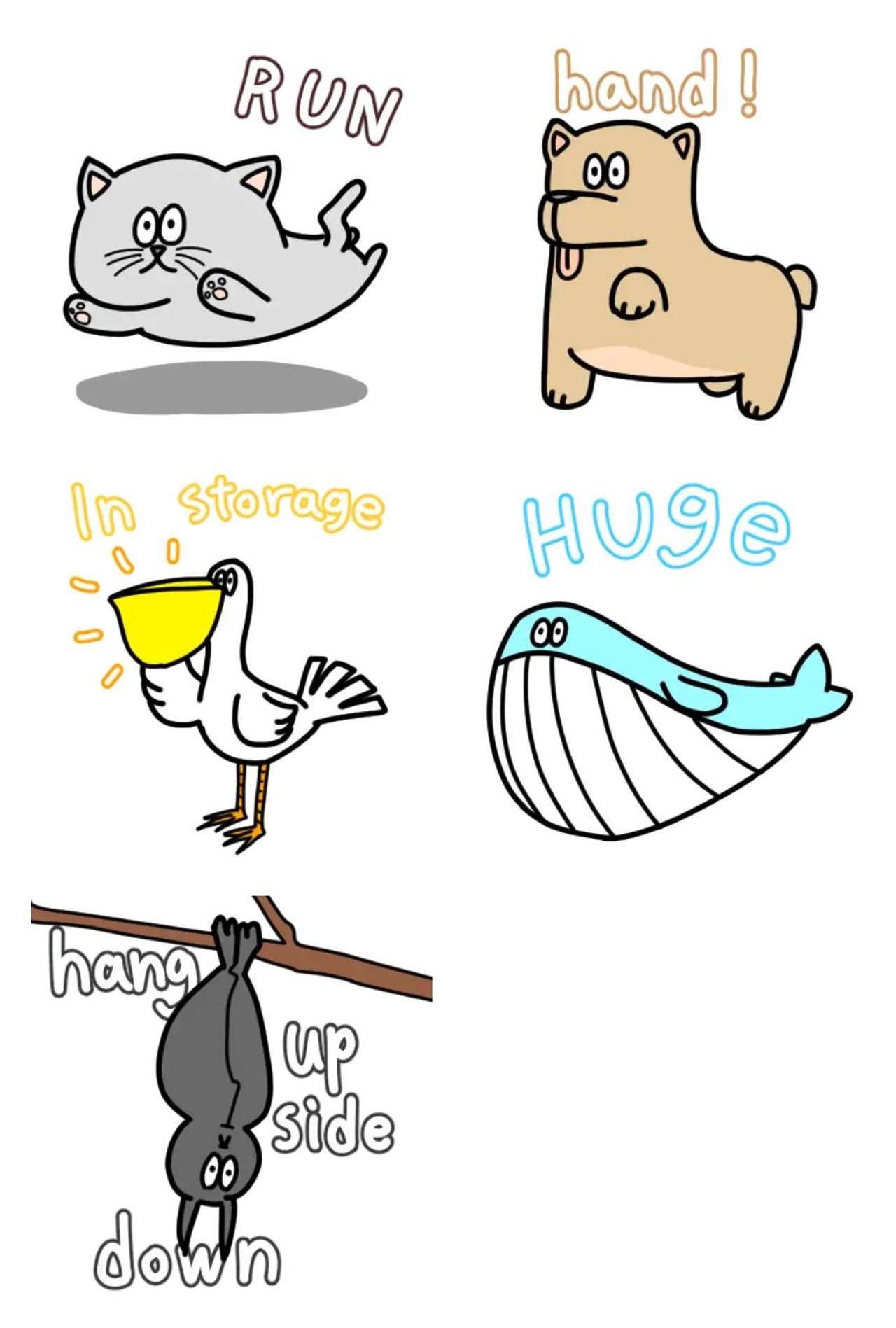 animals sticker 2 Etc,emotion sticker pack for Whatsapp, Telegram, Signal, and others chatting and message apps