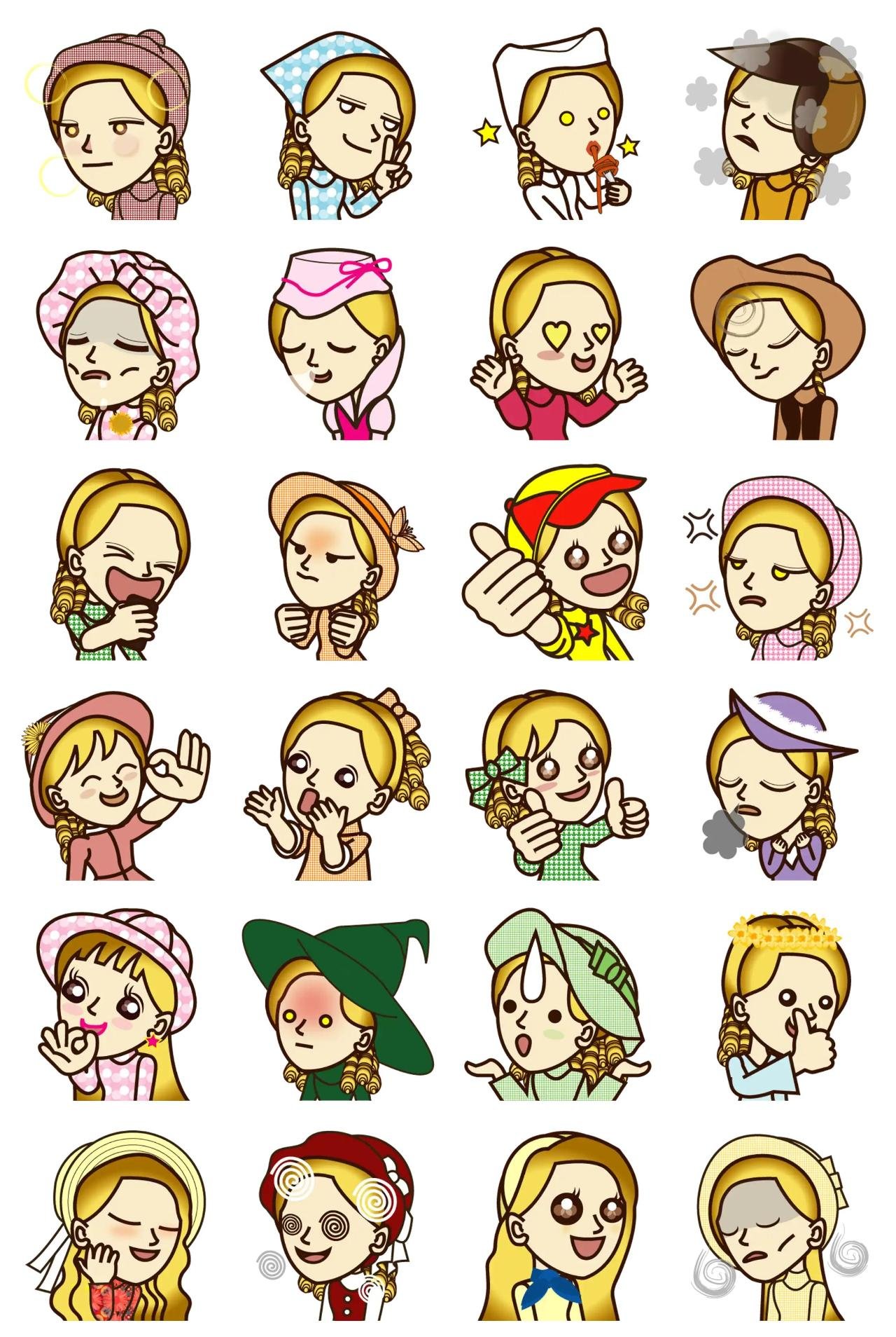 Blond 'Ria' Animation/Cartoon,People sticker pack for Whatsapp, Telegram, Signal, and others chatting and message apps