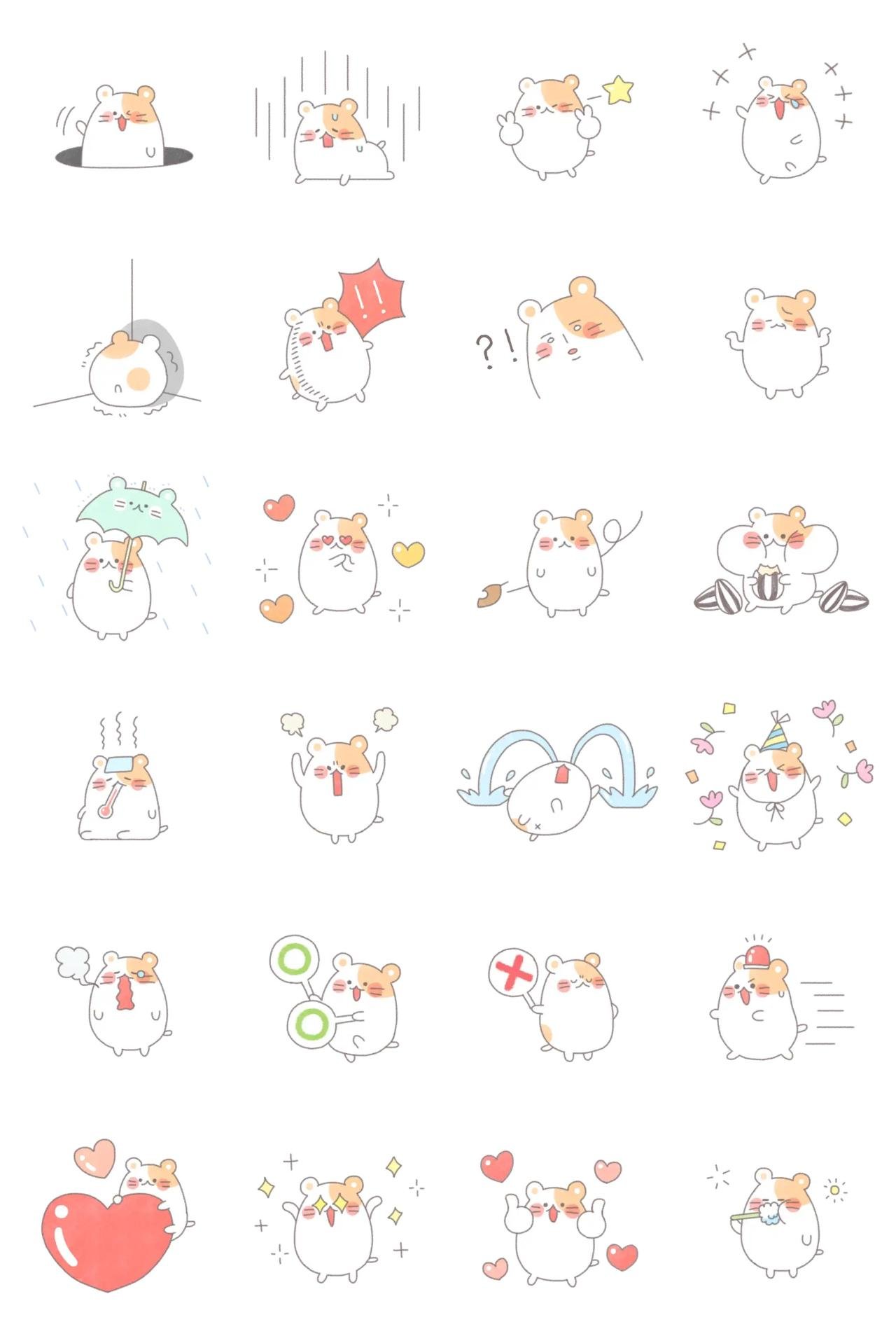 Jjondeukham is chewy Animation/Cartoon,emotion sticker pack for Whatsapp, Telegram, Signal, and others chatting and message apps