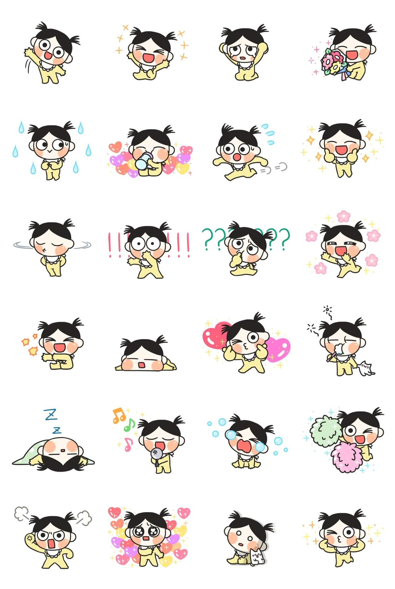 Have a heart attack! Pposun Animation/Cartoon,emotion sticker pack for Whatsapp, Telegram, Signal, and others chatting and message apps