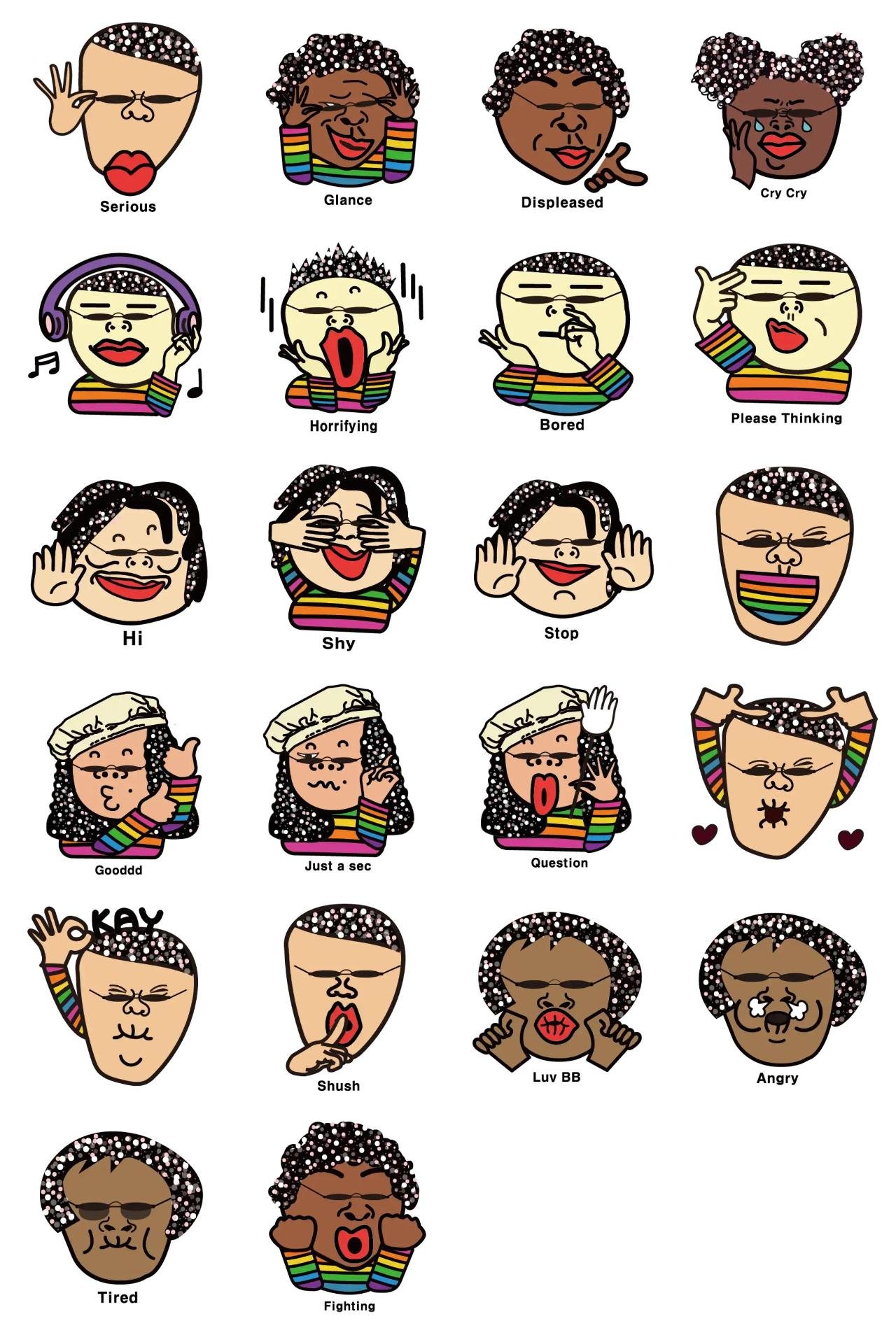 Human Animation/Cartoon,emotion sticker pack for Whatsapp, Telegram, Signal, and others chatting and message apps