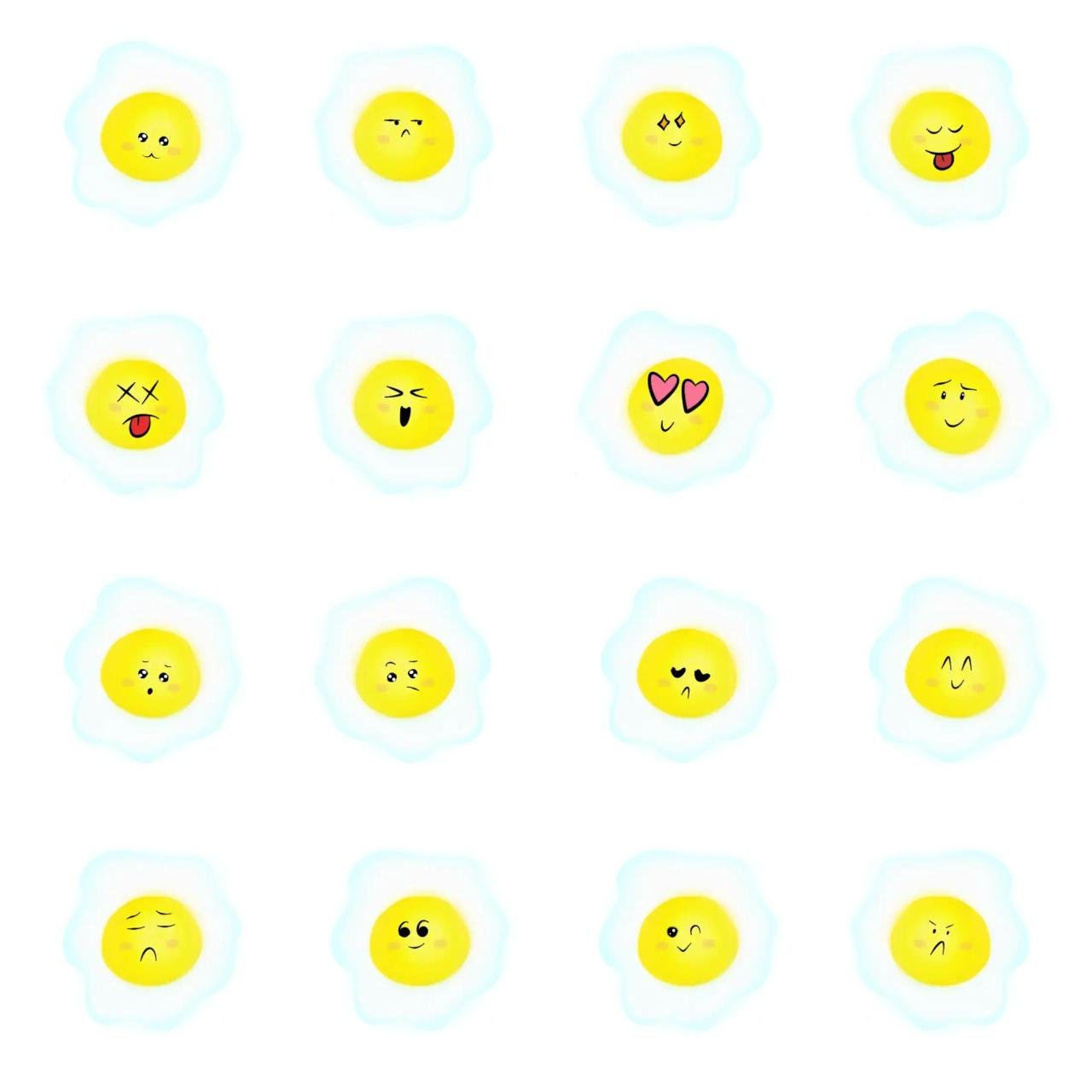 Cute Egg Animation/Cartoon,Food/Drink sticker pack for Whatsapp, Telegram, Signal, and others chatting and message apps