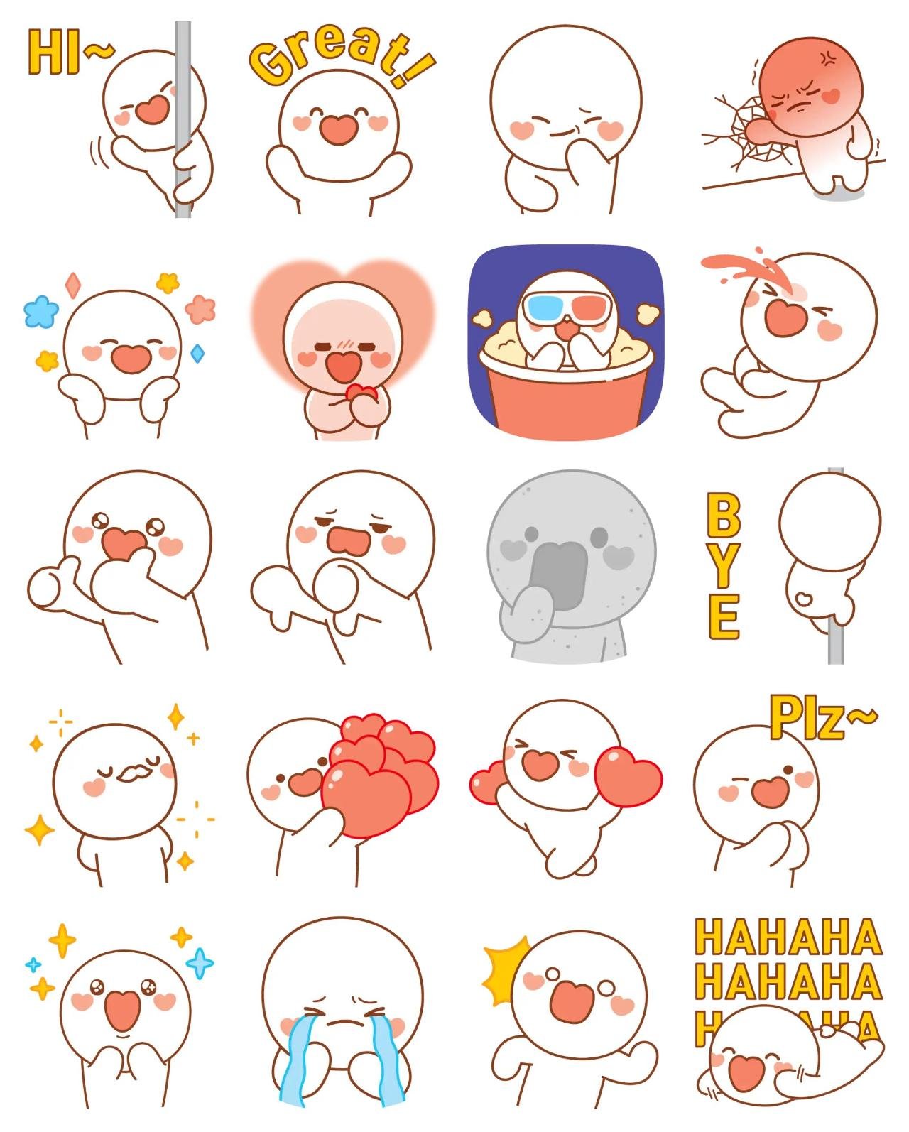 Lively's life 2 emotion,adjective sticker pack for Whatsapp, Telegram, Signal, and others chatting and message apps