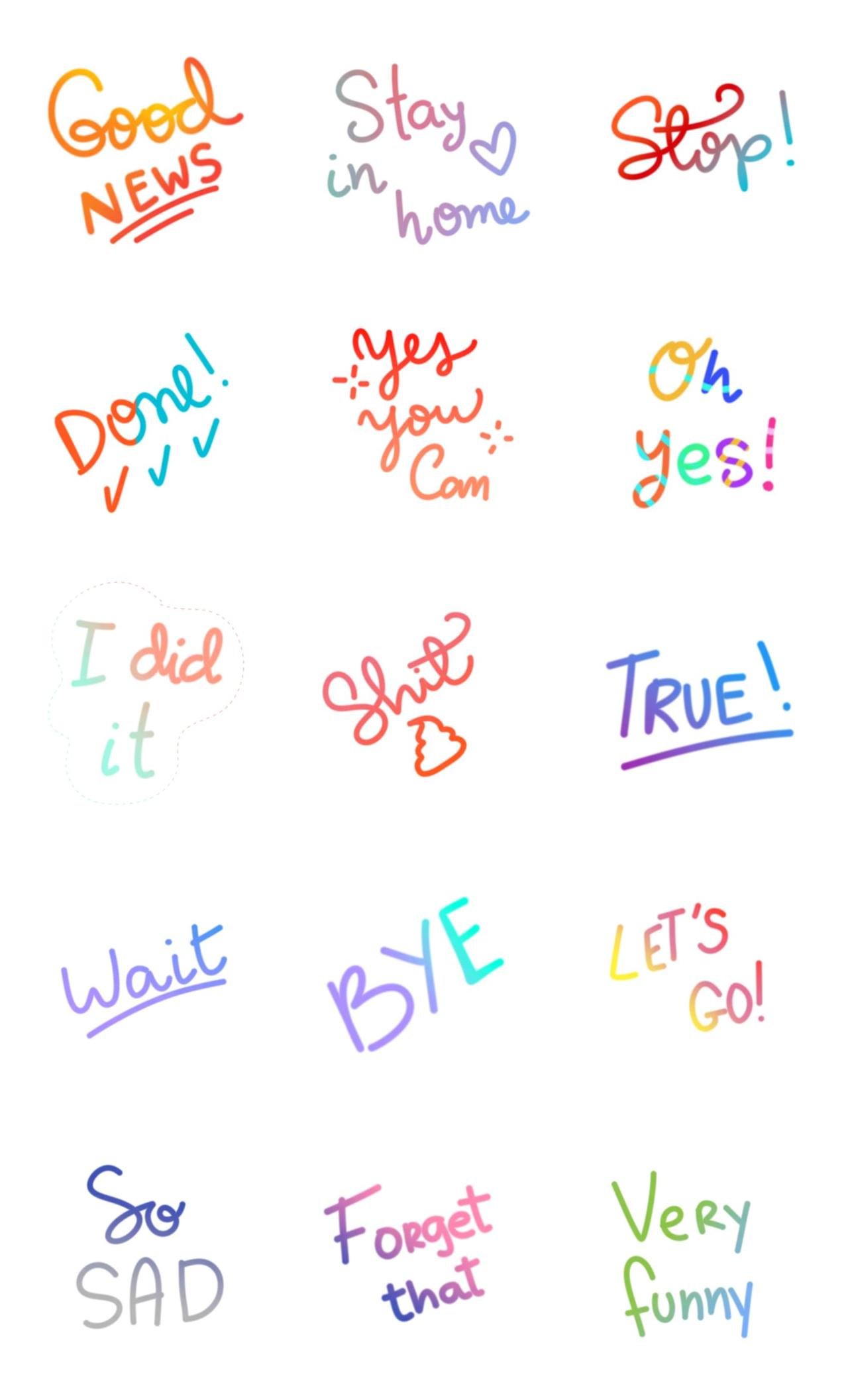 Cute phrases 2 Phrases sticker pack for Whatsapp, Telegram, Signal, and others chatting and message apps