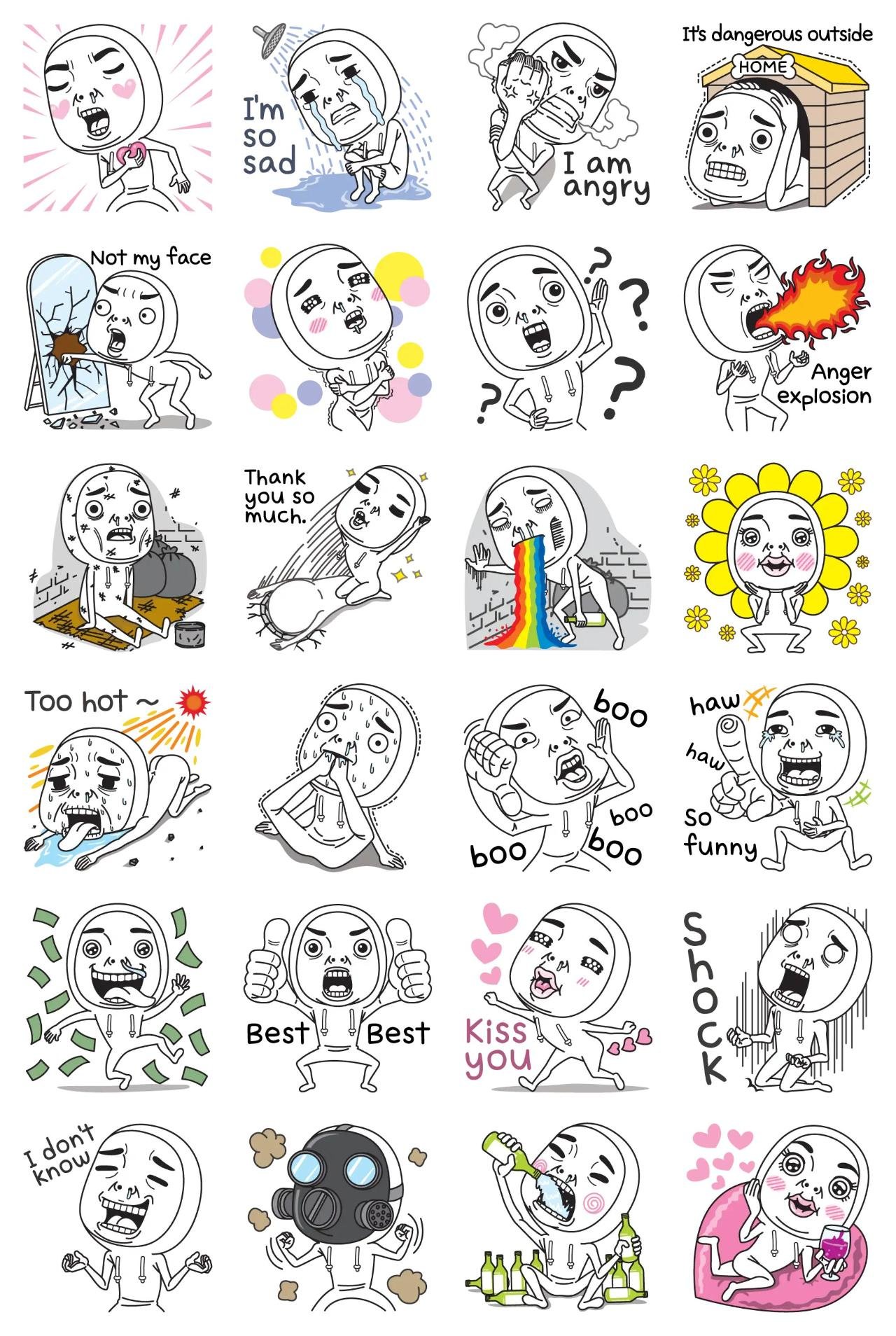 gibog-i Gag sticker pack for Whatsapp, Telegram, Signal, and others chatting and message apps