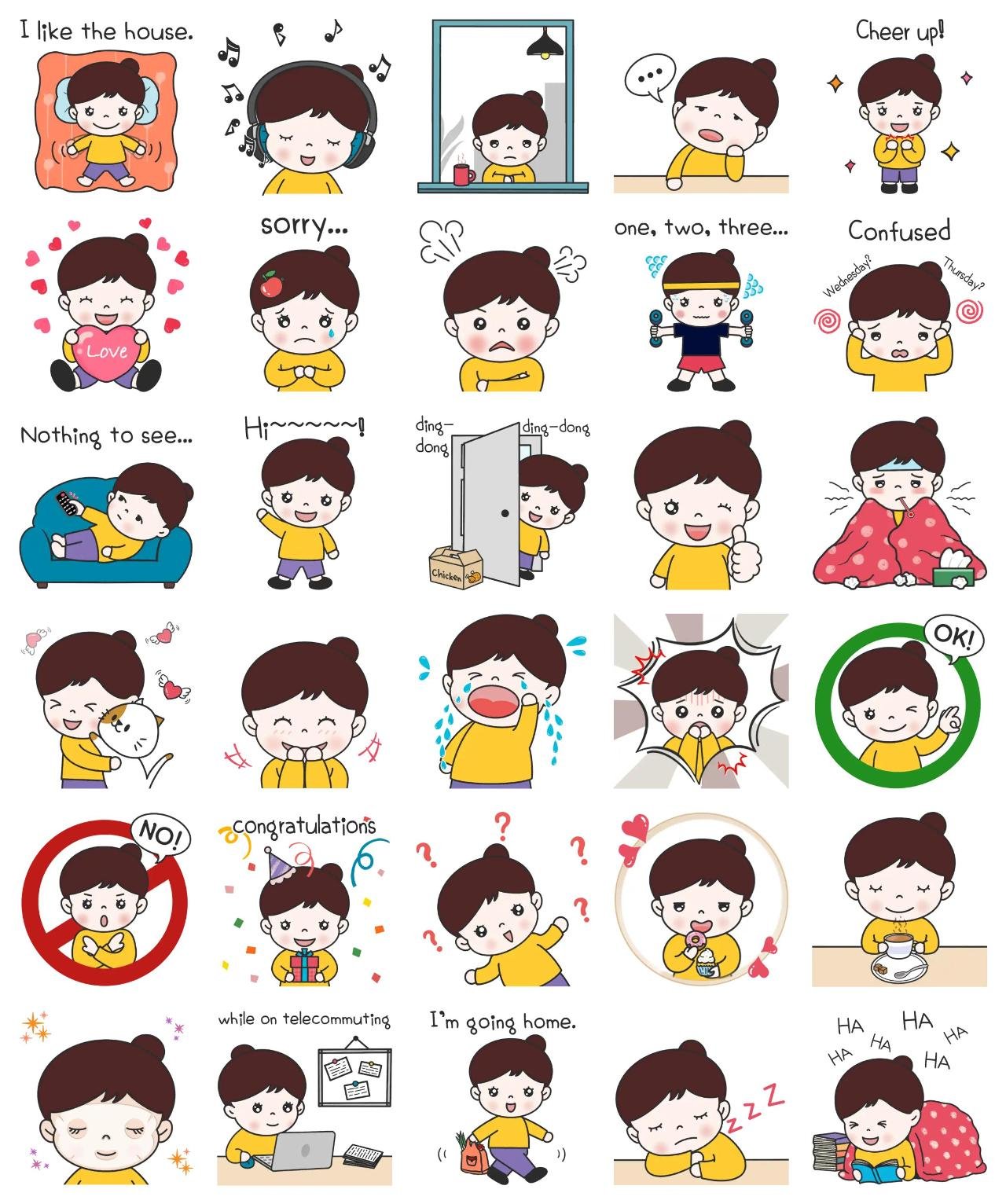 Cute Roa Animation/Cartoon,emotion sticker pack for Whatsapp, Telegram, Signal, and others chatting and message apps