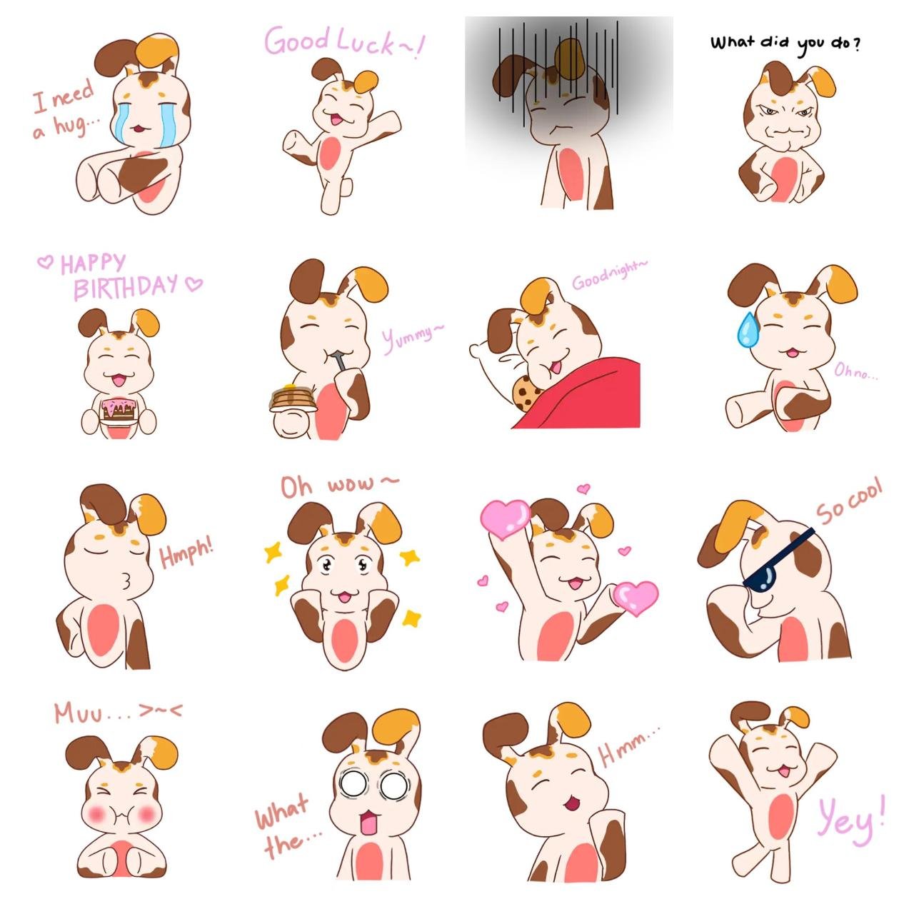 Panky Cakey Animation/Cartoon sticker pack for Whatsapp, Telegram, Signal, and others chatting and message apps