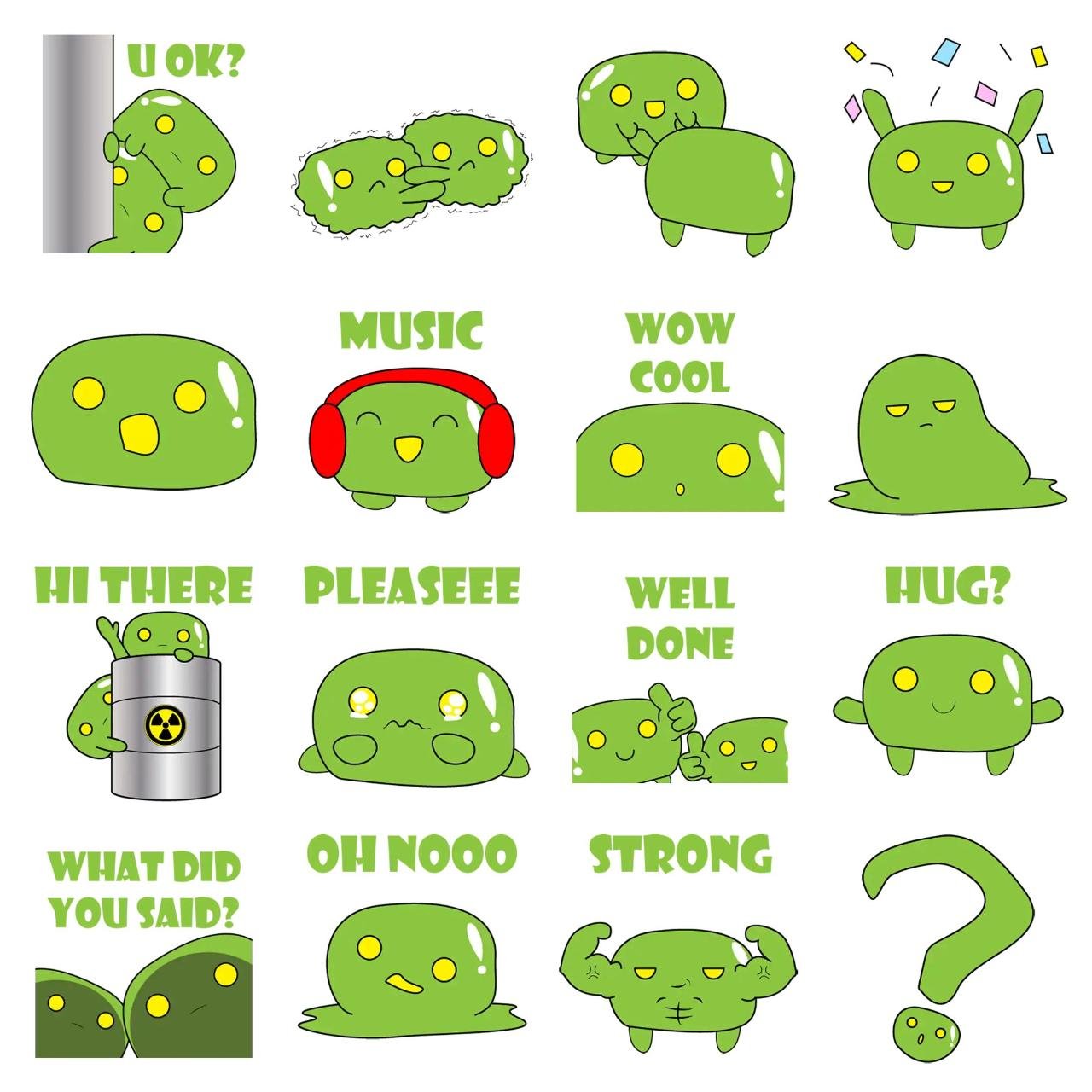 Toxic Bean Animation/Cartoon sticker pack for Whatsapp, Telegram, Signal, and others chatting and message apps