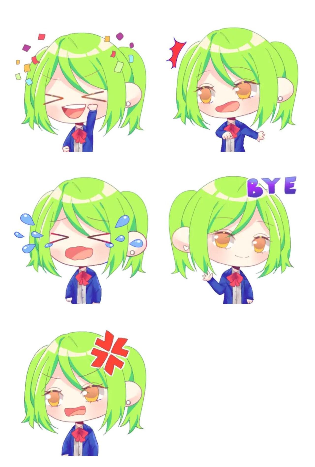 Chloe's Expressions emotion sticker pack for Whatsapp, Telegram, Signal, and others chatting and message apps