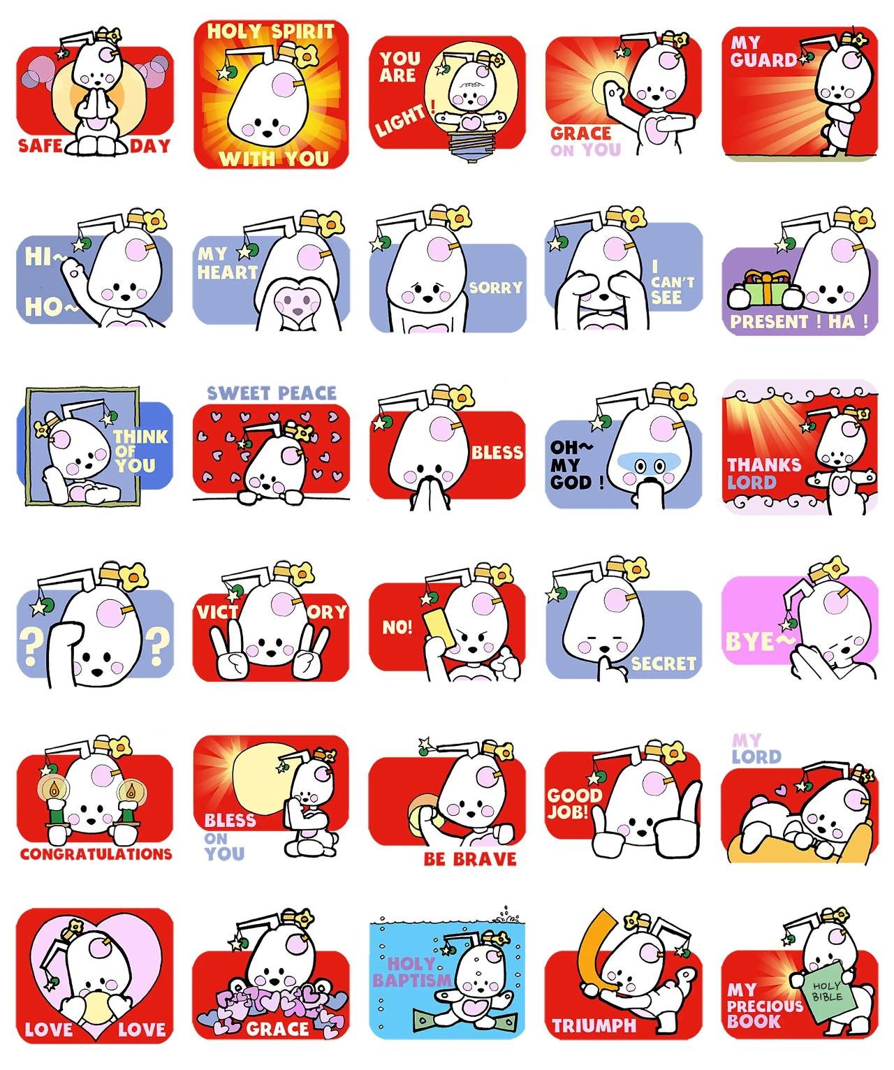 Dogsili bless & pray for you Animation/Cartoon sticker pack for Whatsapp, Telegram, Signal, and others chatting and message apps