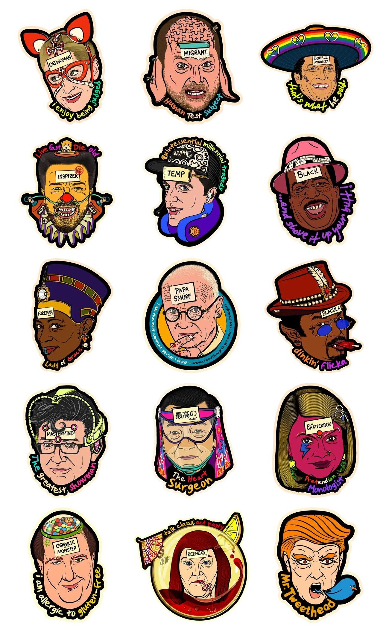 The Office Animation/Cartoon,Celebrity,People,Phrases,Imaginations,Colors,emotion sticker pack for Whatsapp, Telegram, Signal, and others chatting and message apps