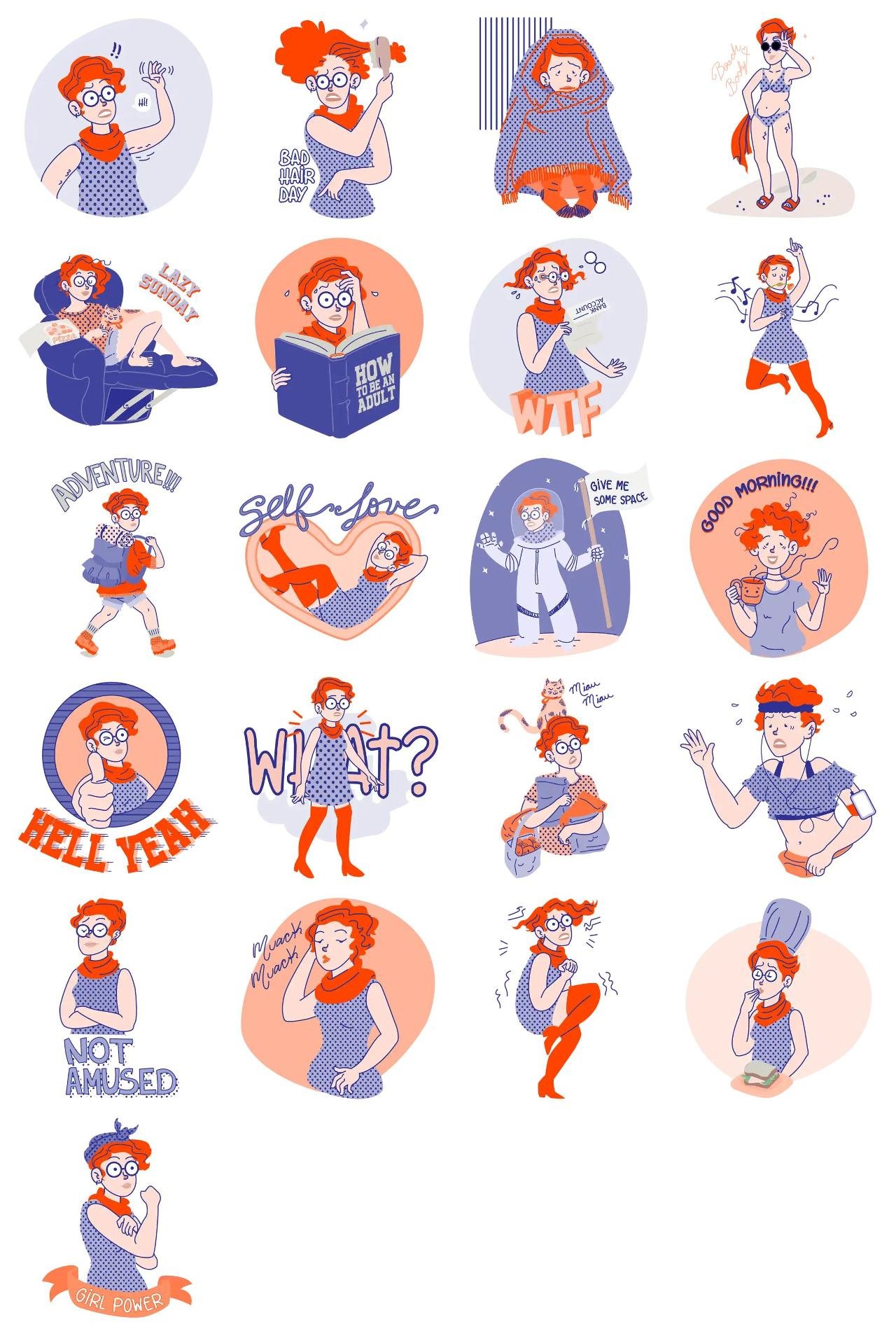 DailyMoods Animation/Cartoon,People,Phrases,Romance,Actions/Situations,Culture sticker pack for Whatsapp, Telegram, Signal, and others chatting and message apps