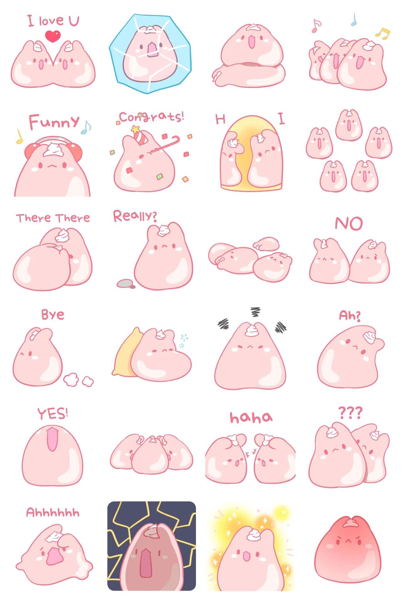 Gummy Rabbit Etc,Foods sticker pack for Whatsapp, Telegram, Signal, and others chatting and message apps