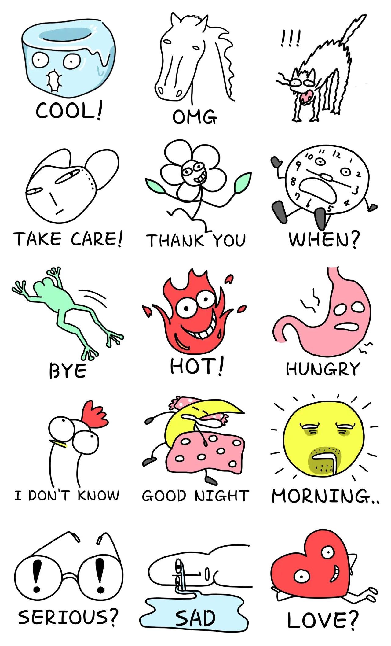 funny emotions are unique Gag,emotion,adjective,Objects,Animals sticker pack for Whatsapp, Telegram, Signal, and others chatting and message apps