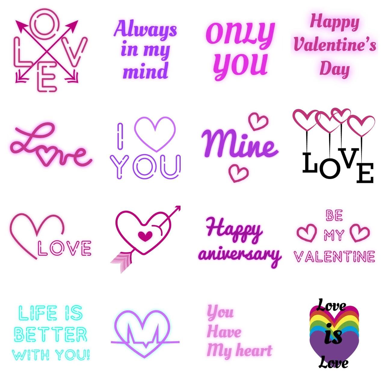 Love every day People,Romance sticker pack for Whatsapp, Telegram, Signal, and others chatting and message apps