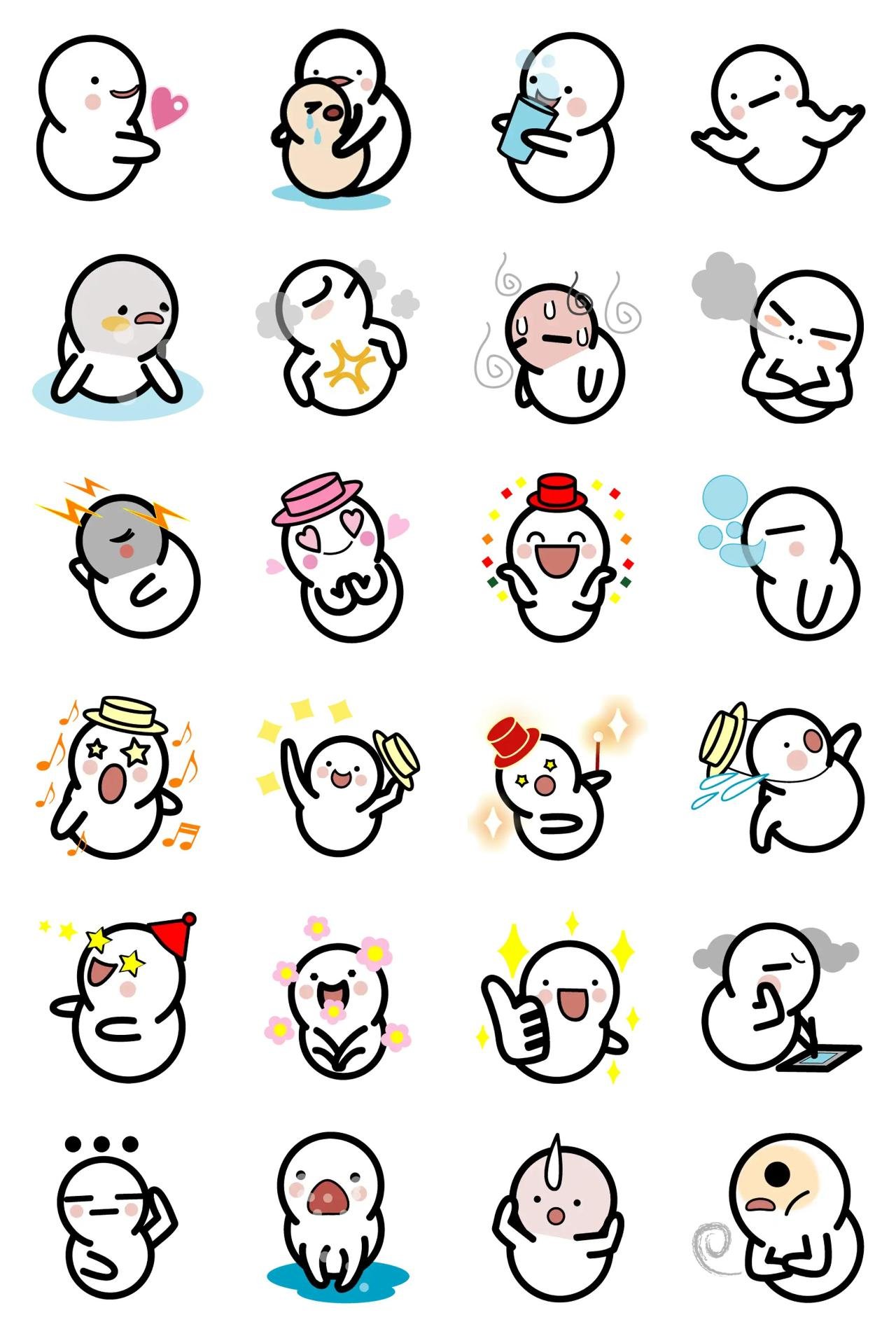 Super mini snowman Animation/Cartoon,Gag,Etc sticker pack for Whatsapp, Telegram, Signal, and others chatting and message apps