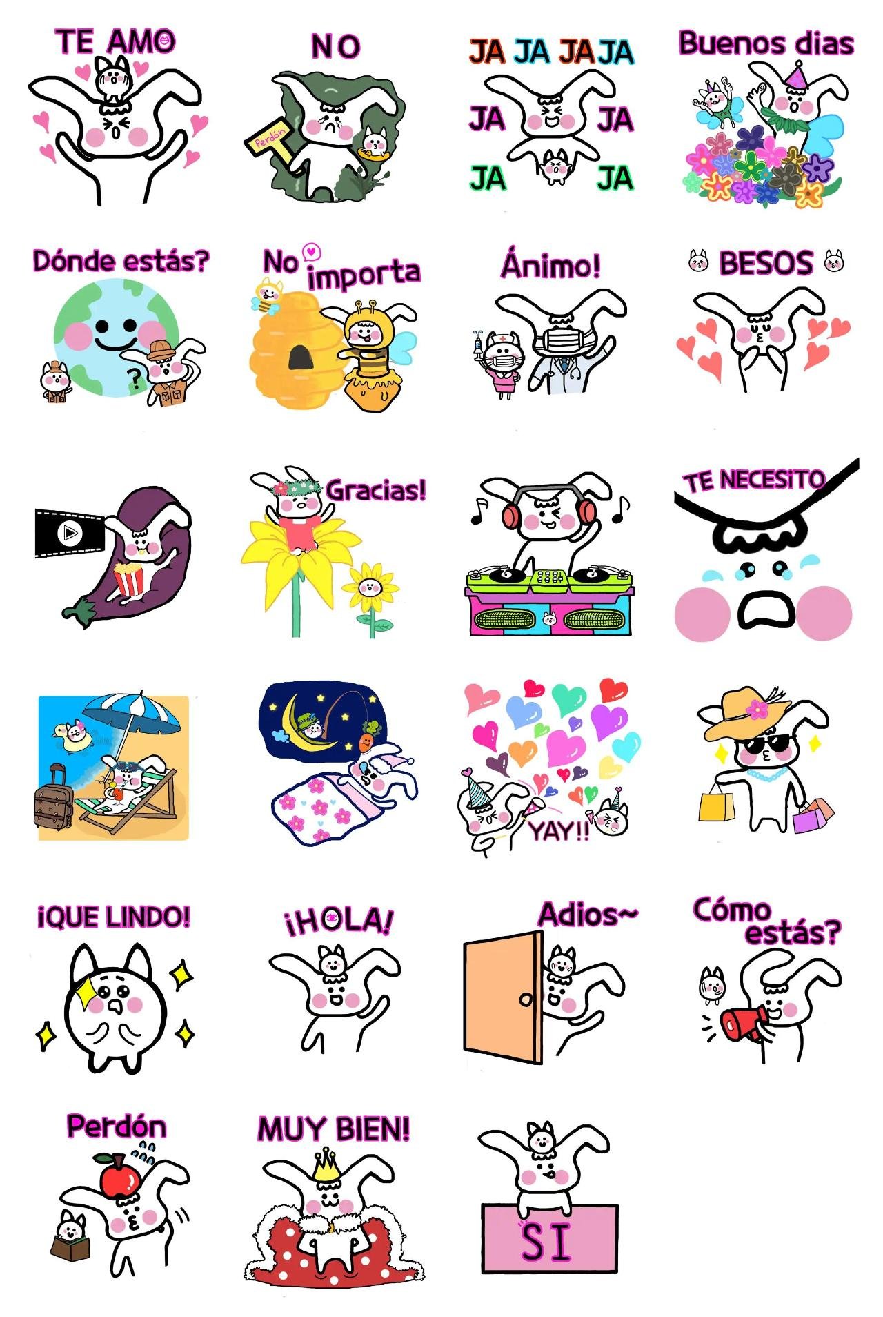 TE AMO! Animation/Cartoon,Animals,emotion,Romance,Celebrity sticker pack for Whatsapp, Telegram, Signal, and others chatting and message apps