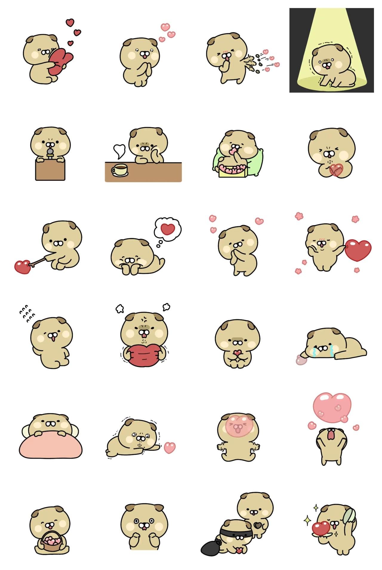 heart-loving Haku Animation/Cartoon,Animals,emotion sticker pack for Whatsapp, Telegram, Signal, and others chatting and message apps