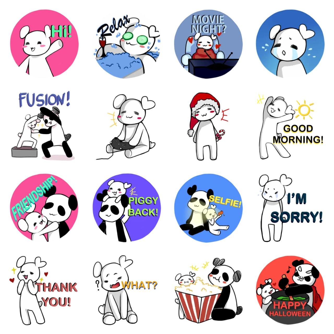 FRIENDSHIP Animation/Cartoon,Animals,Food/Drink,Gag,Halloween,Romance,Sports,Etc,Objects,Foods,Actions/Situations,Culture,Imaginations,Weather/Nature,Colors,emotion,adjective sticker pack for Whatsapp, Telegram, Signal, and others chatting and message apps