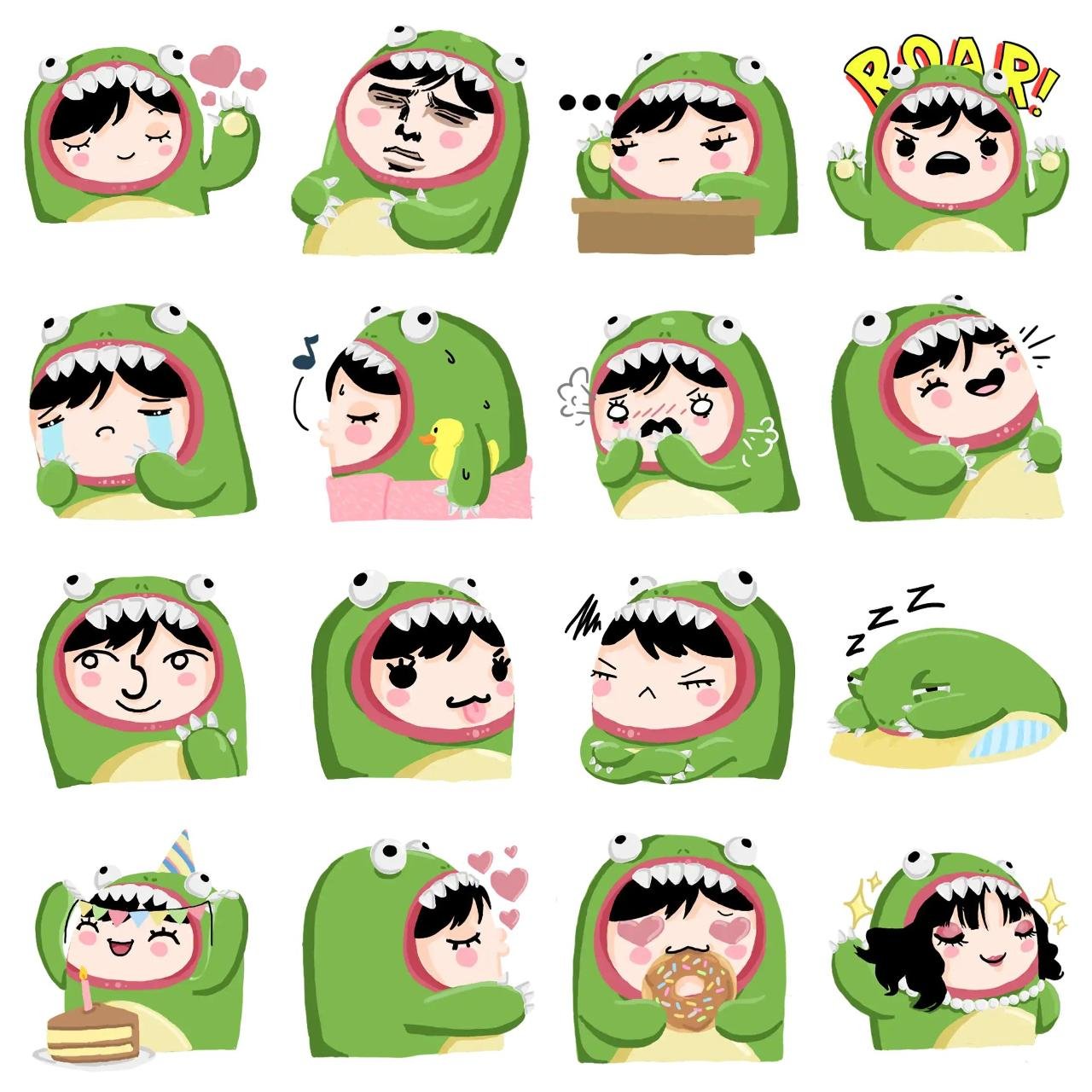 Lil Monster Animation/Cartoon,Animals,People sticker pack for Whatsapp, Telegram, Signal, and others chatting and message apps