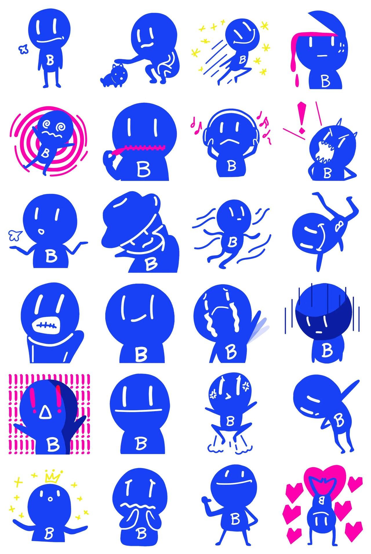 Blue Blue BLUEMAN Animation/Cartoon,Colors,Etc,Actions/Situations,Imaginations sticker pack for Whatsapp, Telegram, Signal, and others chatting and message apps