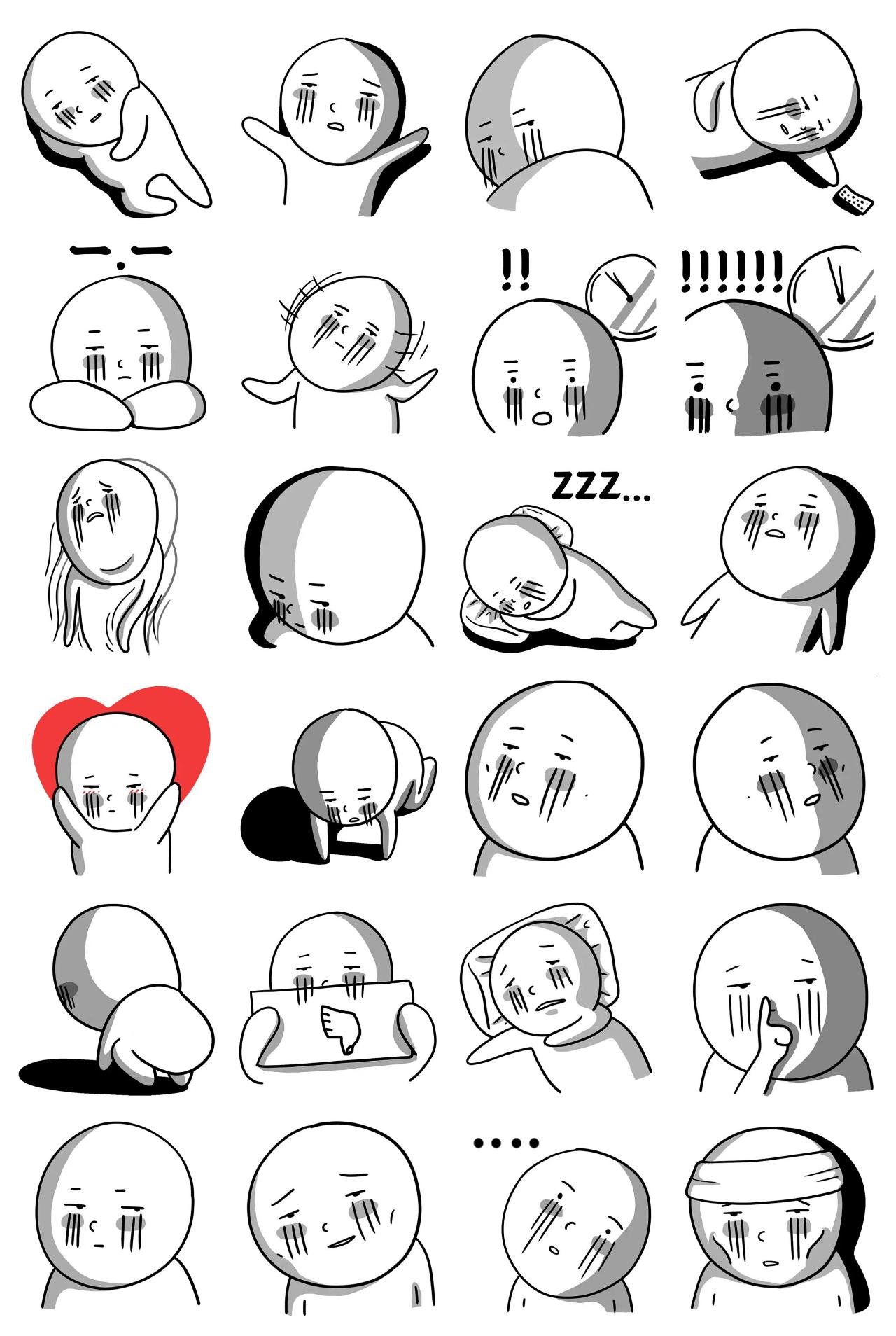 Stressful Modern Life Animation/Cartoon,Gag,People,emotion,Etc sticker pack for Whatsapp, Telegram, Signal, and others chatting and message apps