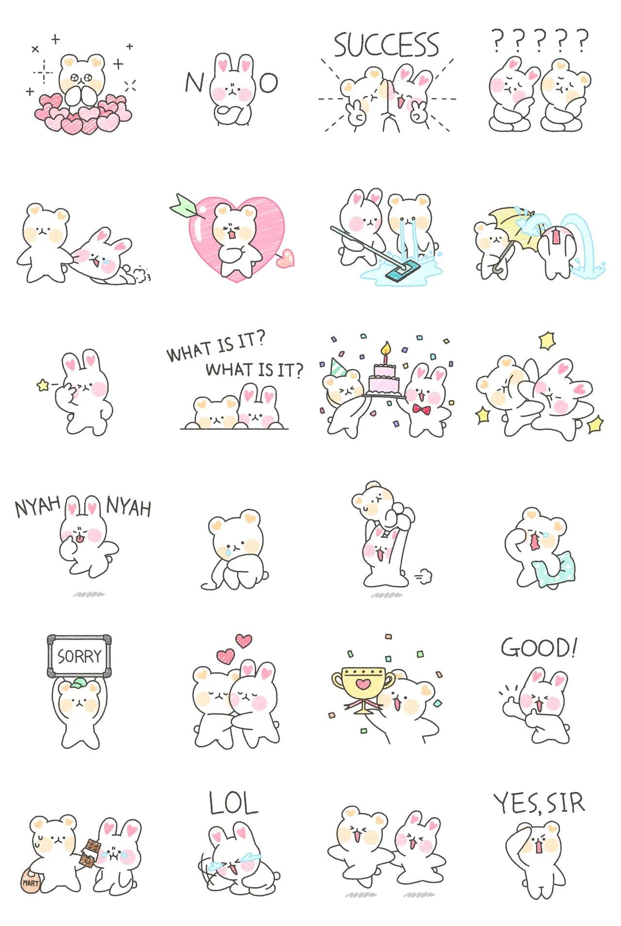 Hatok & Hagom's Love Story Animation/Cartoon,Animals,Romance,emotion sticker pack for Whatsapp, Telegram, Signal, and others chatting and message apps