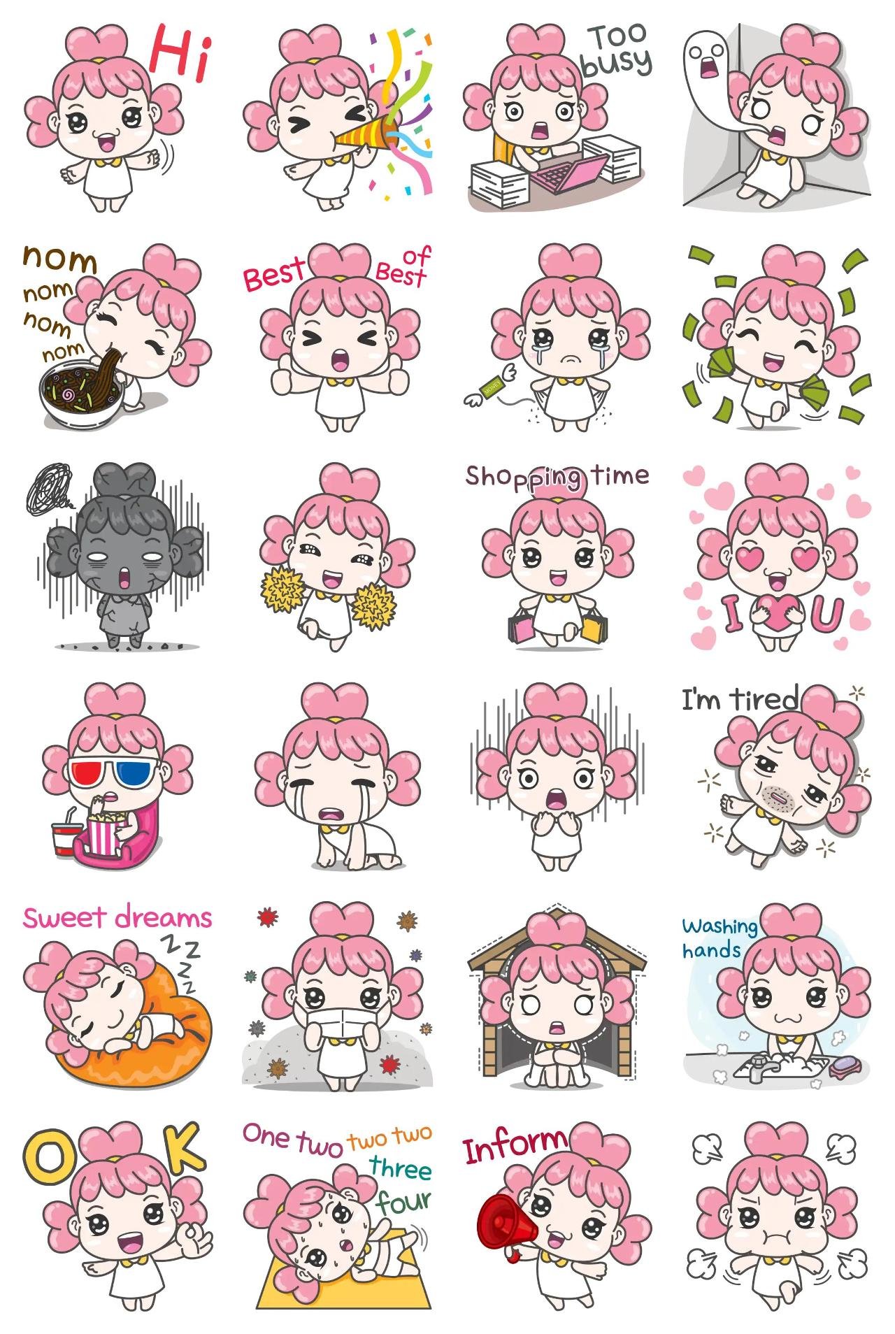 Heart Heart kungkung Animation/Cartoon,People,Colors sticker pack for Whatsapp, Telegram, Signal, and others chatting and message apps