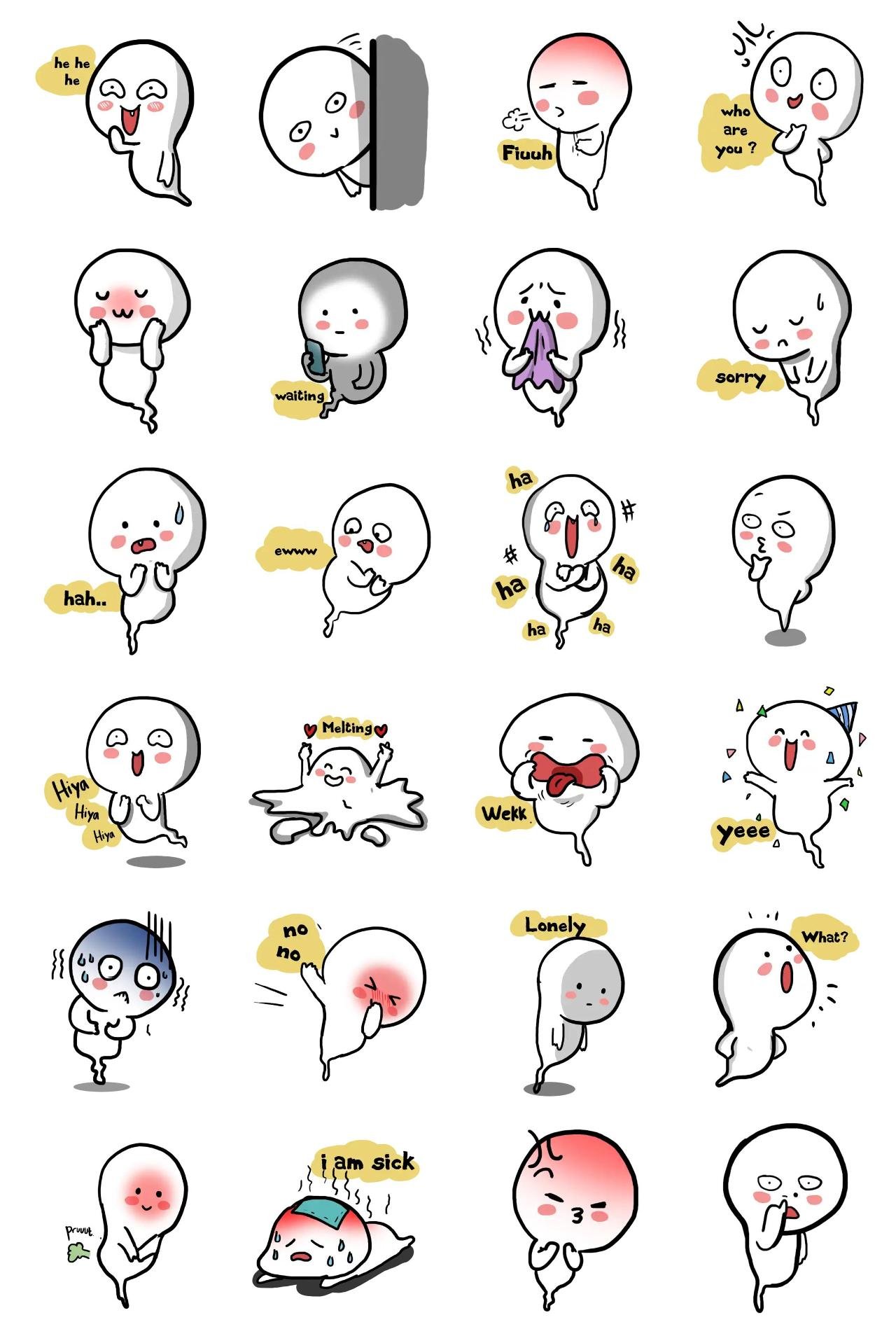 Cute Lalala Animation/Cartoon,Halloween sticker pack for Whatsapp, Telegram, Signal, and others chatting and message apps