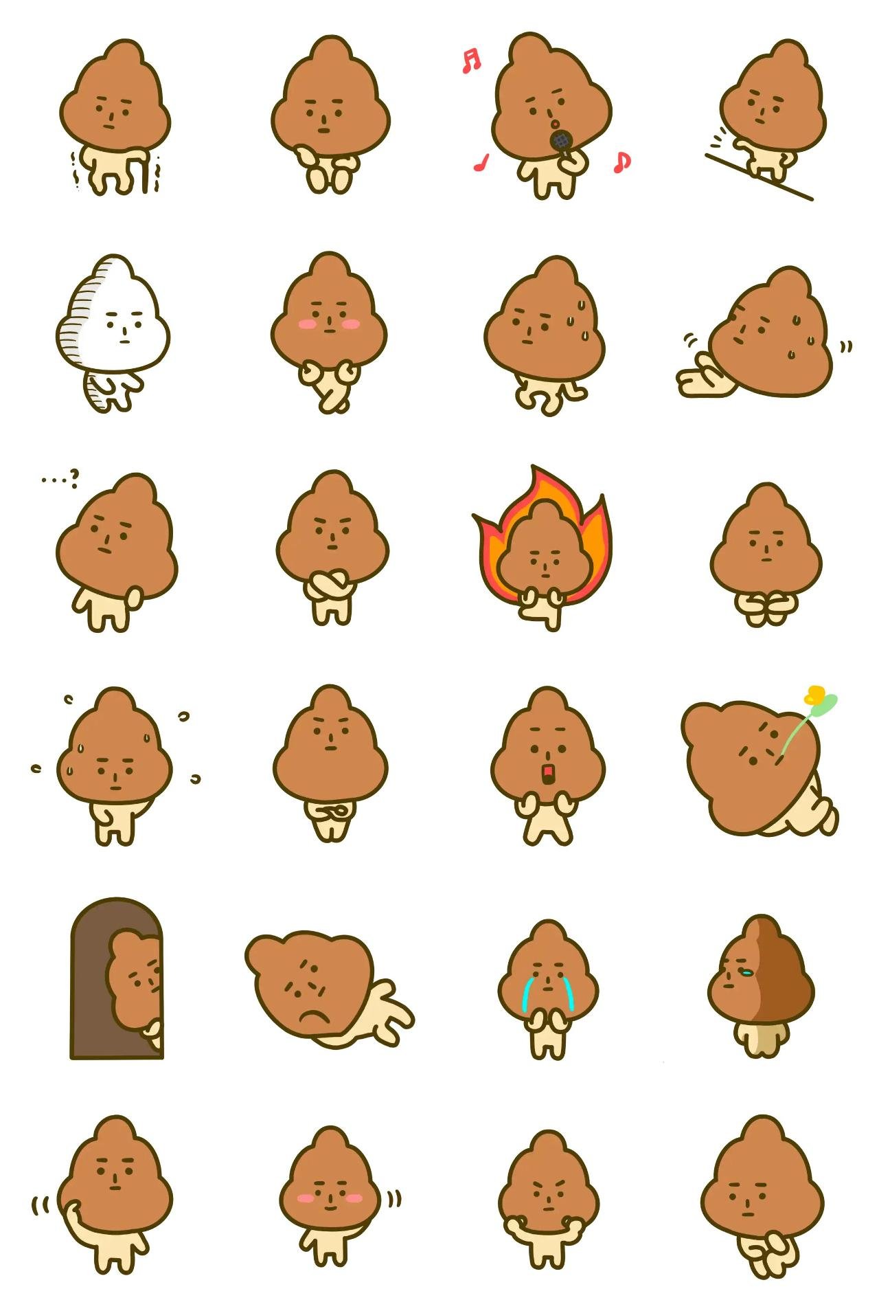 Happy Mr dung Animation/Cartoon,Phrases,Gag,,Actions/Situations,emotion,adjective,Imaginations sticker pack for Whatsapp, Telegram, Signal, and others chatting and message apps