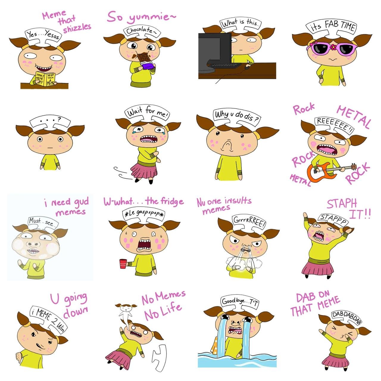 miemie Animation/Cartoon sticker pack for Whatsapp, Telegram, Signal, and others chatting and message apps