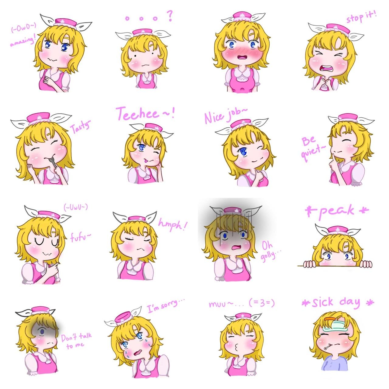 Morwenna Animation/Cartoon sticker pack for Whatsapp, Telegram, Signal, and others chatting and message apps