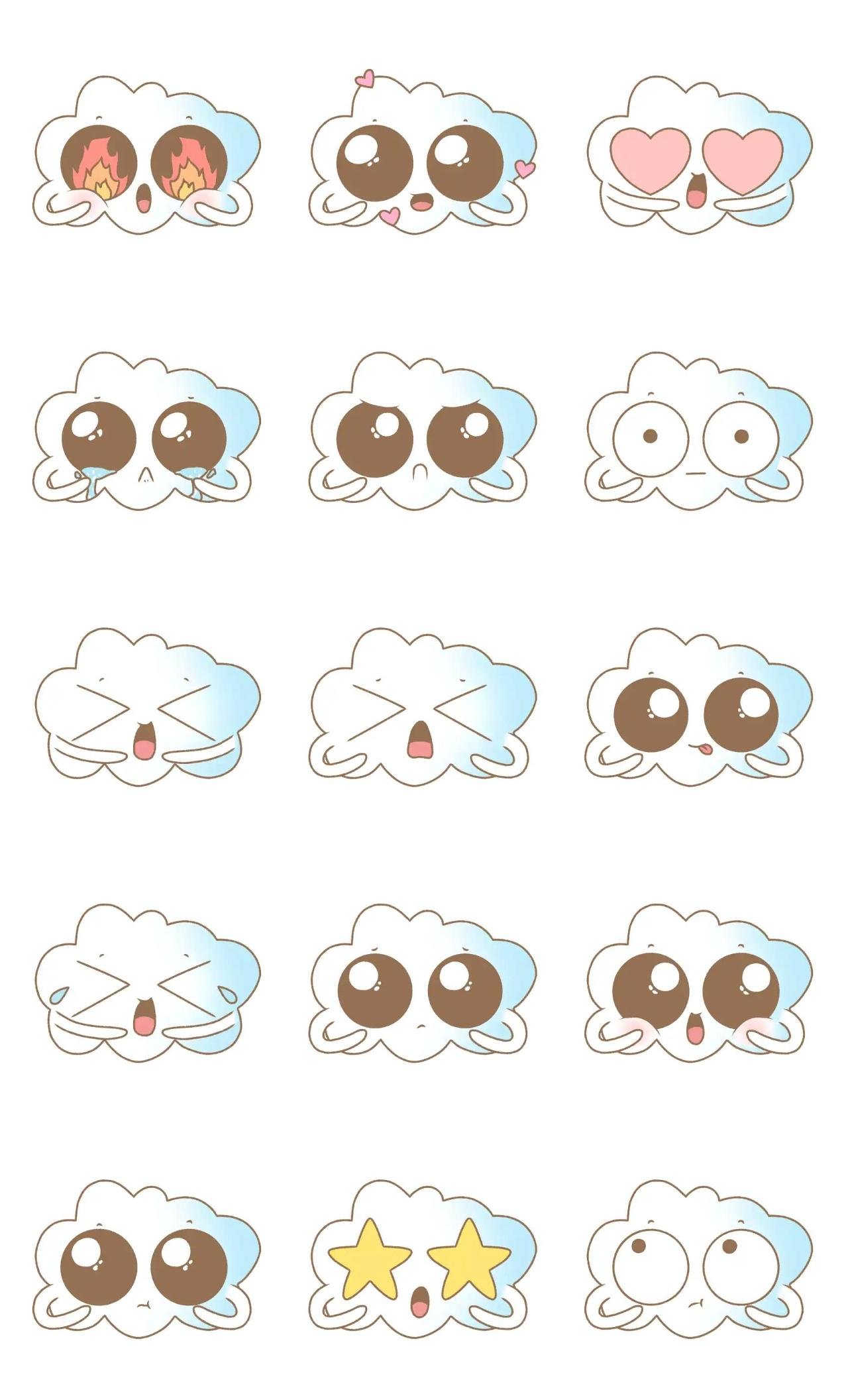 Still Cloudy Emotions Animation/Cartoon,emotion sticker pack for Whatsapp, Telegram, Signal, and others chatting and message apps