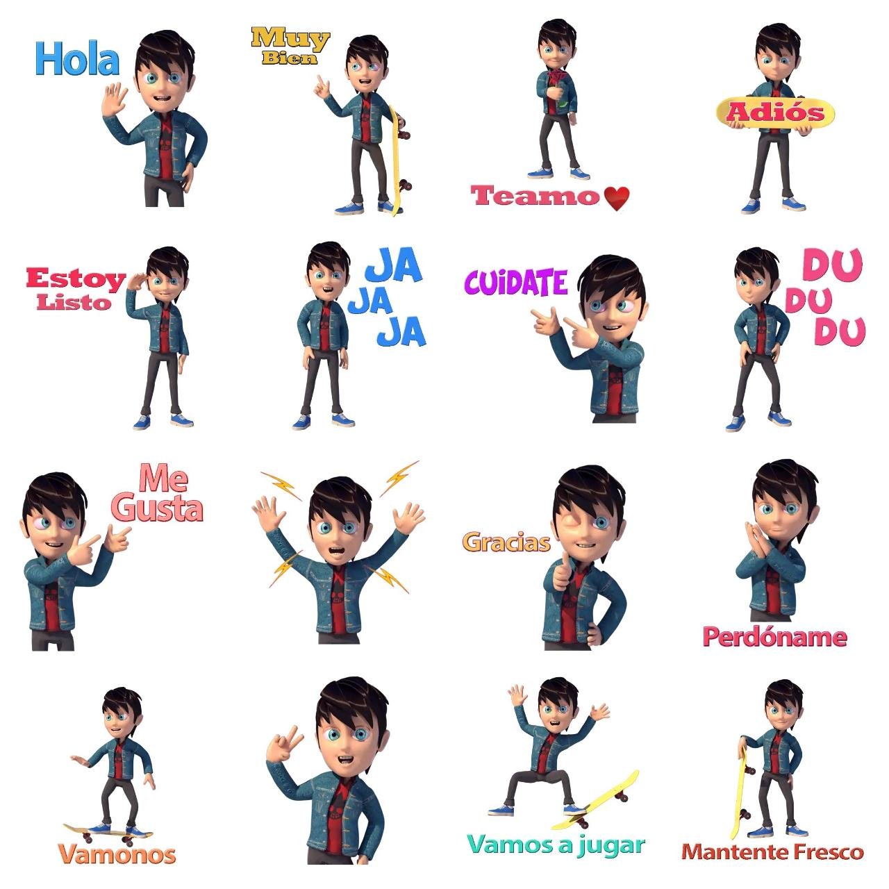 Alberto ( lengua española ) Animation/Cartoon,emotion,Objects,Etc,Colors,People sticker pack for Whatsapp, Telegram, Signal, and others chatting and message apps