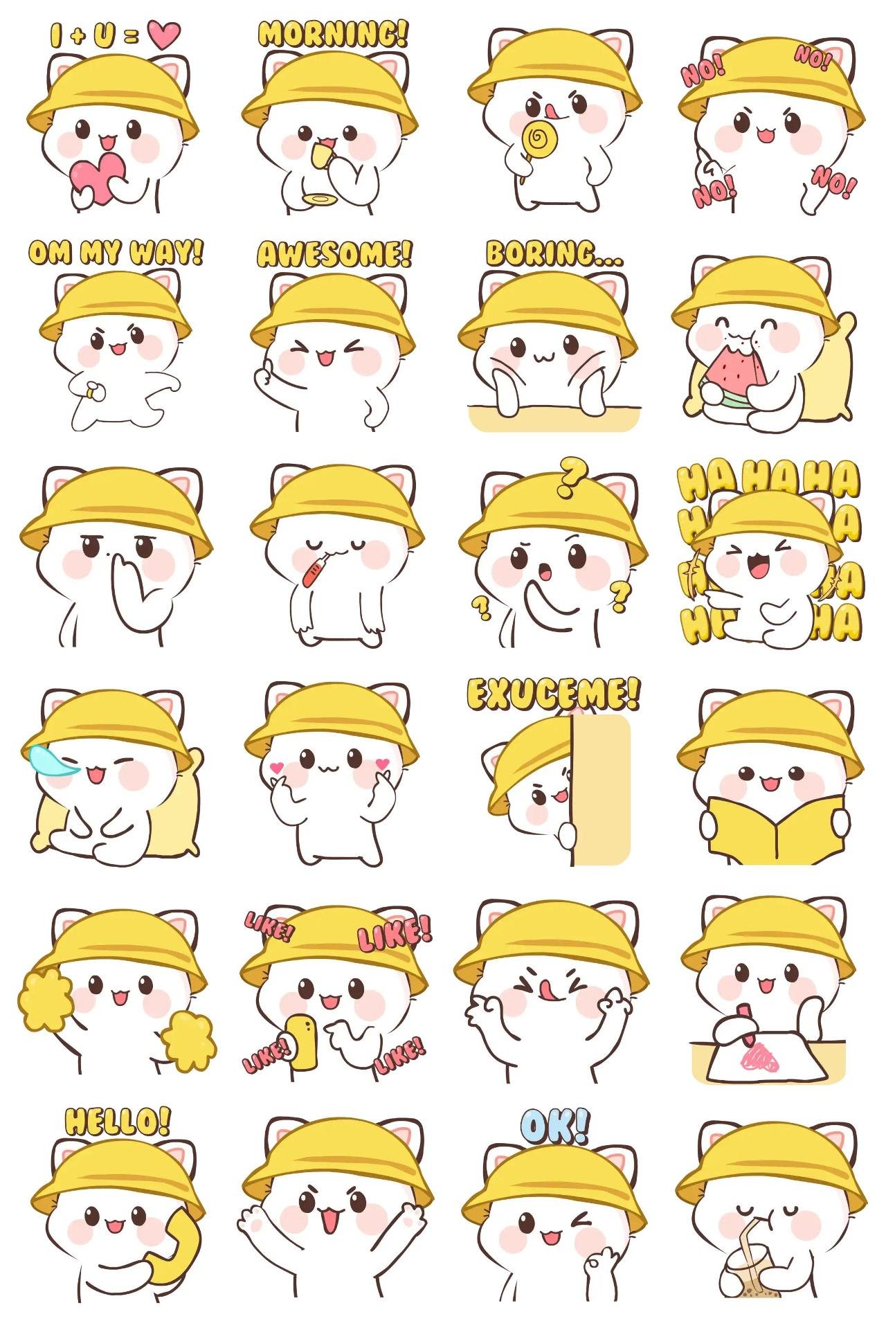 Kucing Celometan! Vol.2 Animation/Cartoon,Animals,emotion sticker pack for Whatsapp, Telegram, Signal, and others chatting and message apps