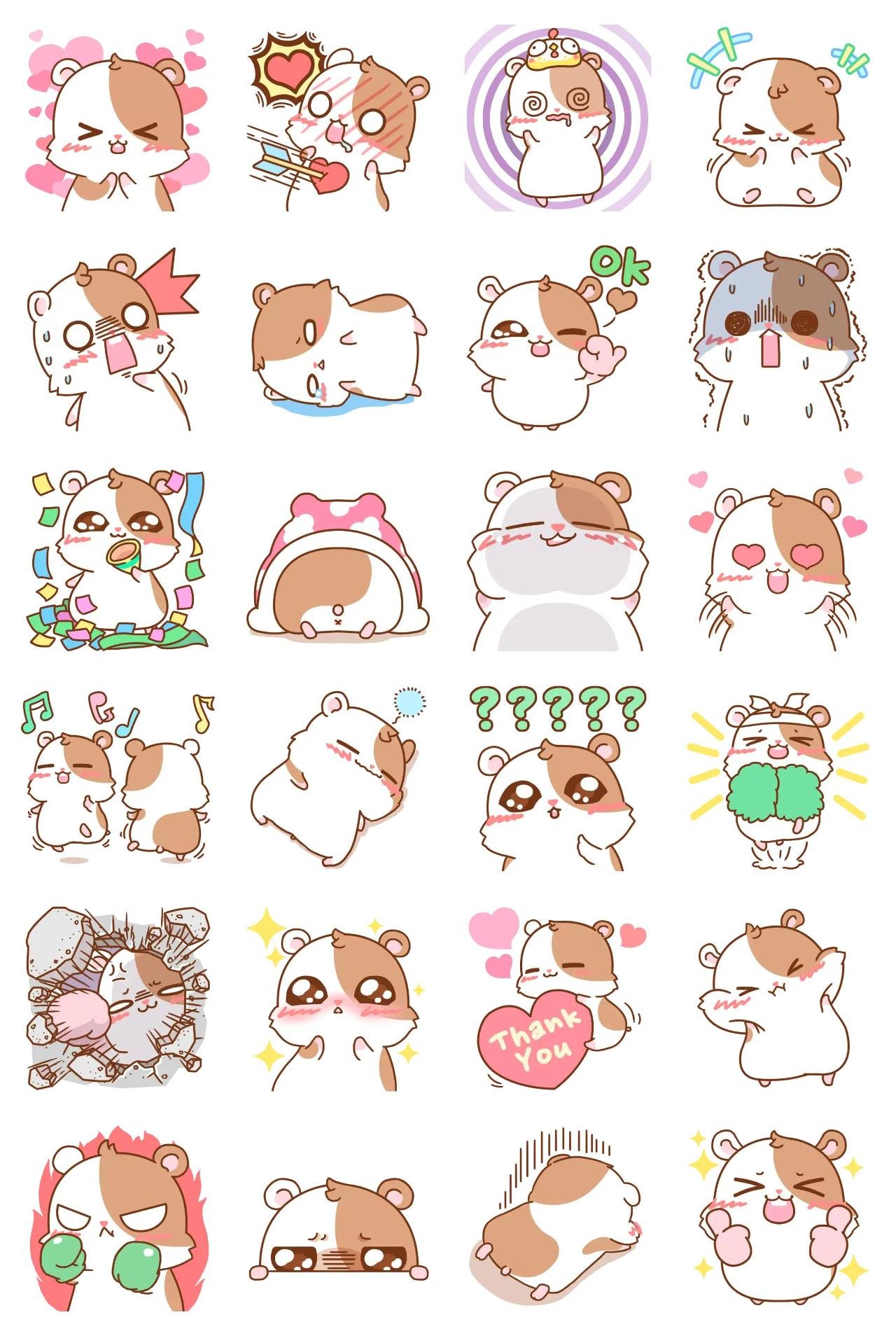 My hamster is cute Animals,emotion,Actions/Situations sticker pack for Whatsapp, Telegram, Signal, and others chatting and message apps