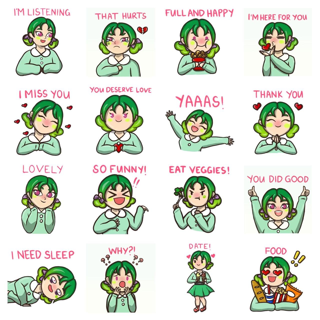 Coley Brooke Animation/Cartoon sticker pack for Whatsapp, Telegram, Signal, and others chatting and message apps