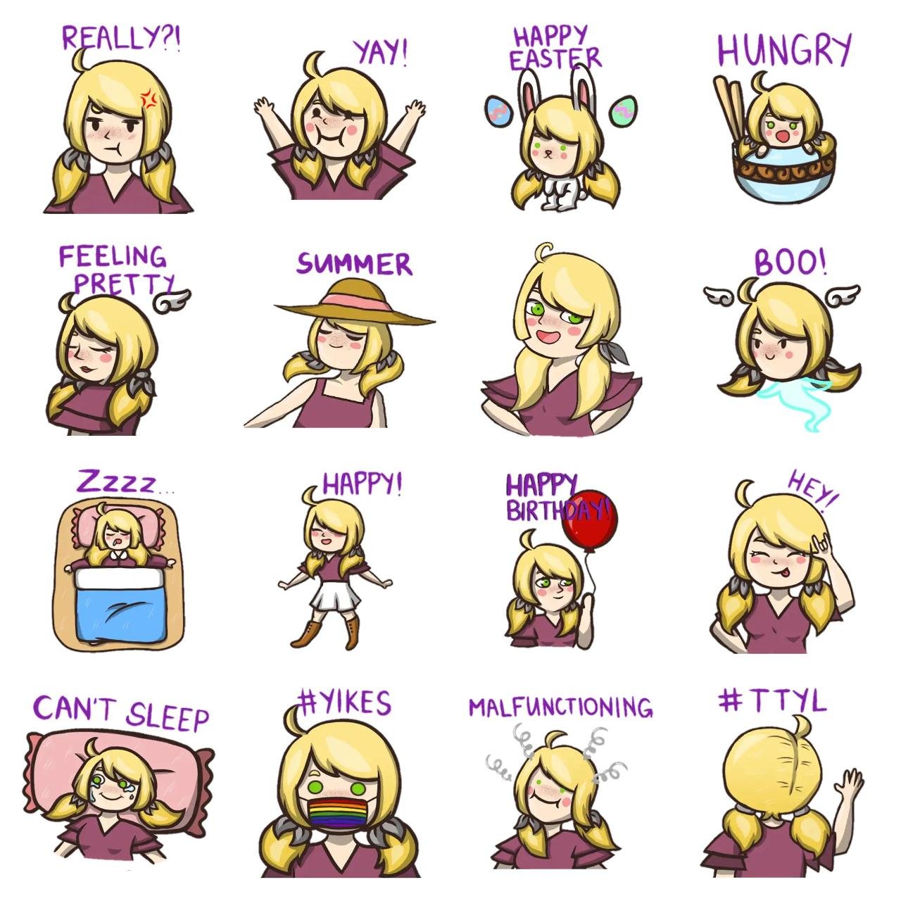 Harmonica Animation/Cartoon sticker pack for Whatsapp, Telegram, Signal, and others chatting and message apps