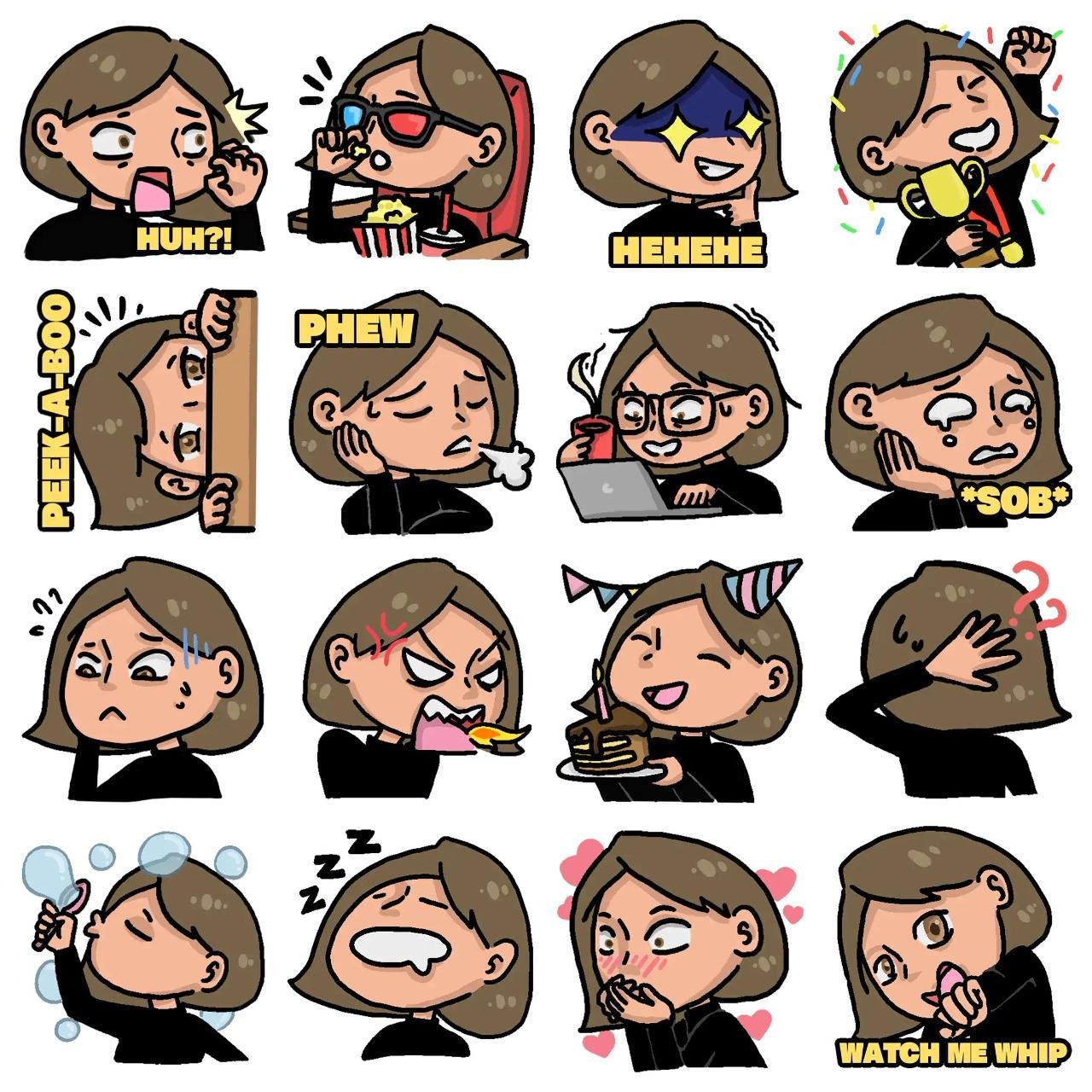 Nikkuh Animation/Cartoon sticker pack for Whatsapp, Telegram, Signal, and others chatting and message apps