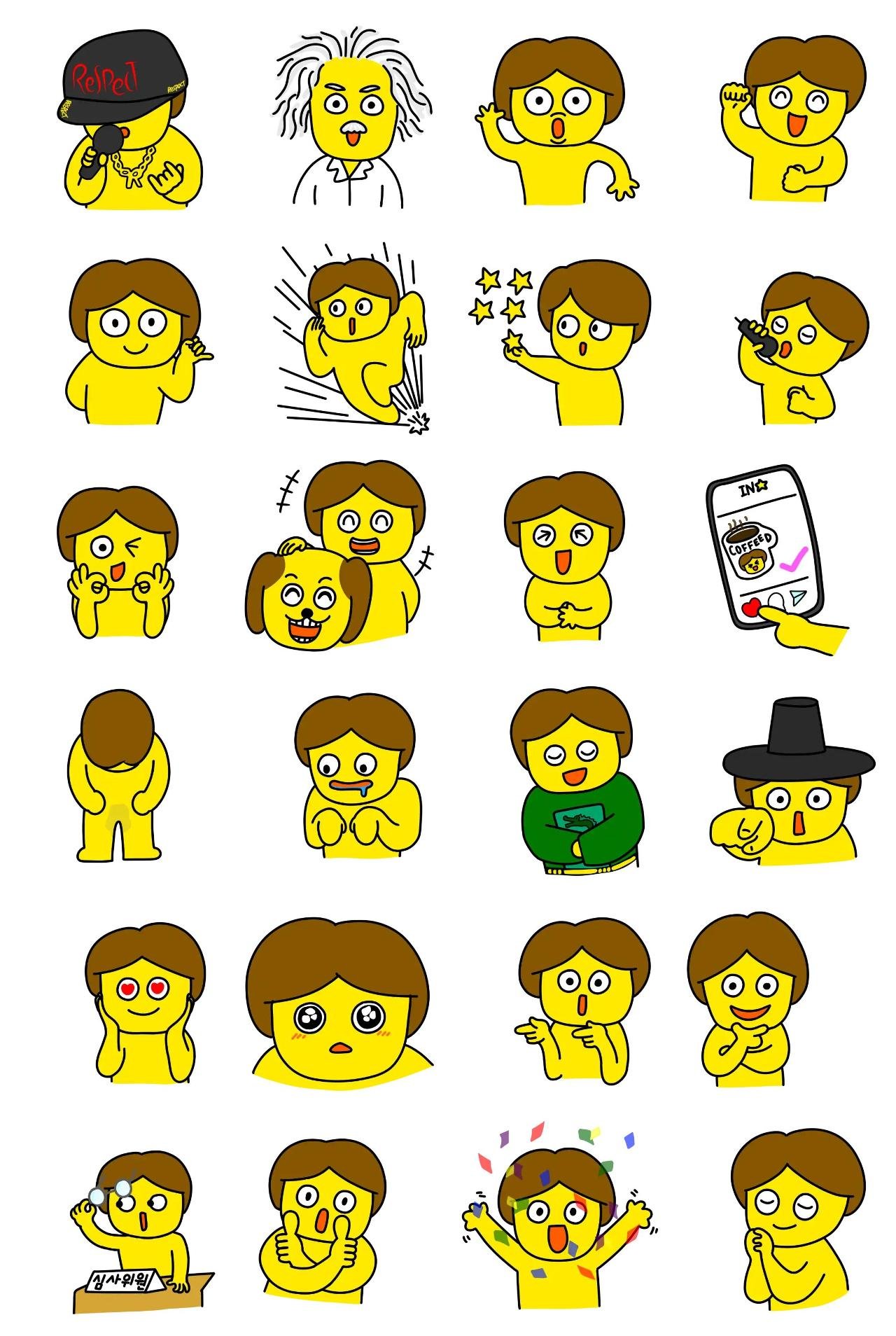 yelloo's reaction Animation/Cartoon sticker pack for Whatsapp, Telegram, Signal, and others chatting and message apps