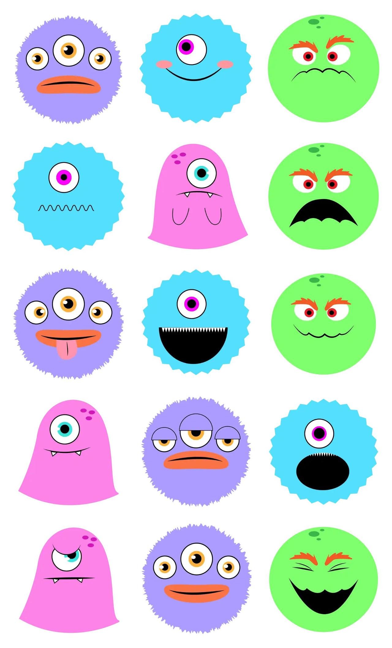 Monsters Animation/Cartoon,Gag,Etc,Halloween,Actions/Situations,Sign,Colors,emotion,Imaginations sticker pack for Whatsapp, Telegram, Signal, and others chatting and message apps