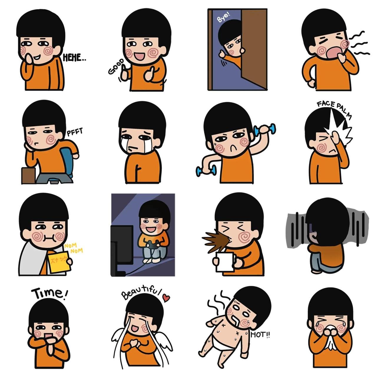 Boring Life of Samuel Animation/Cartoon sticker pack for Whatsapp, Telegram, Signal, and others chatting and message apps