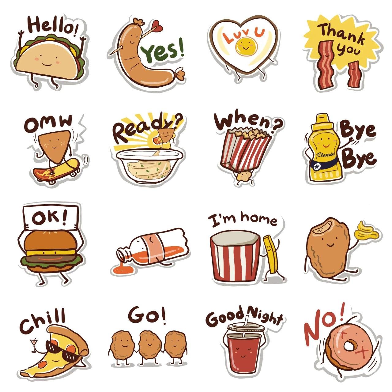 The Junk Gang Animation/Cartoon,Food/Drink,Gag,Objects sticker pack for Whatsapp, Telegram, Signal, and others chatting and message apps