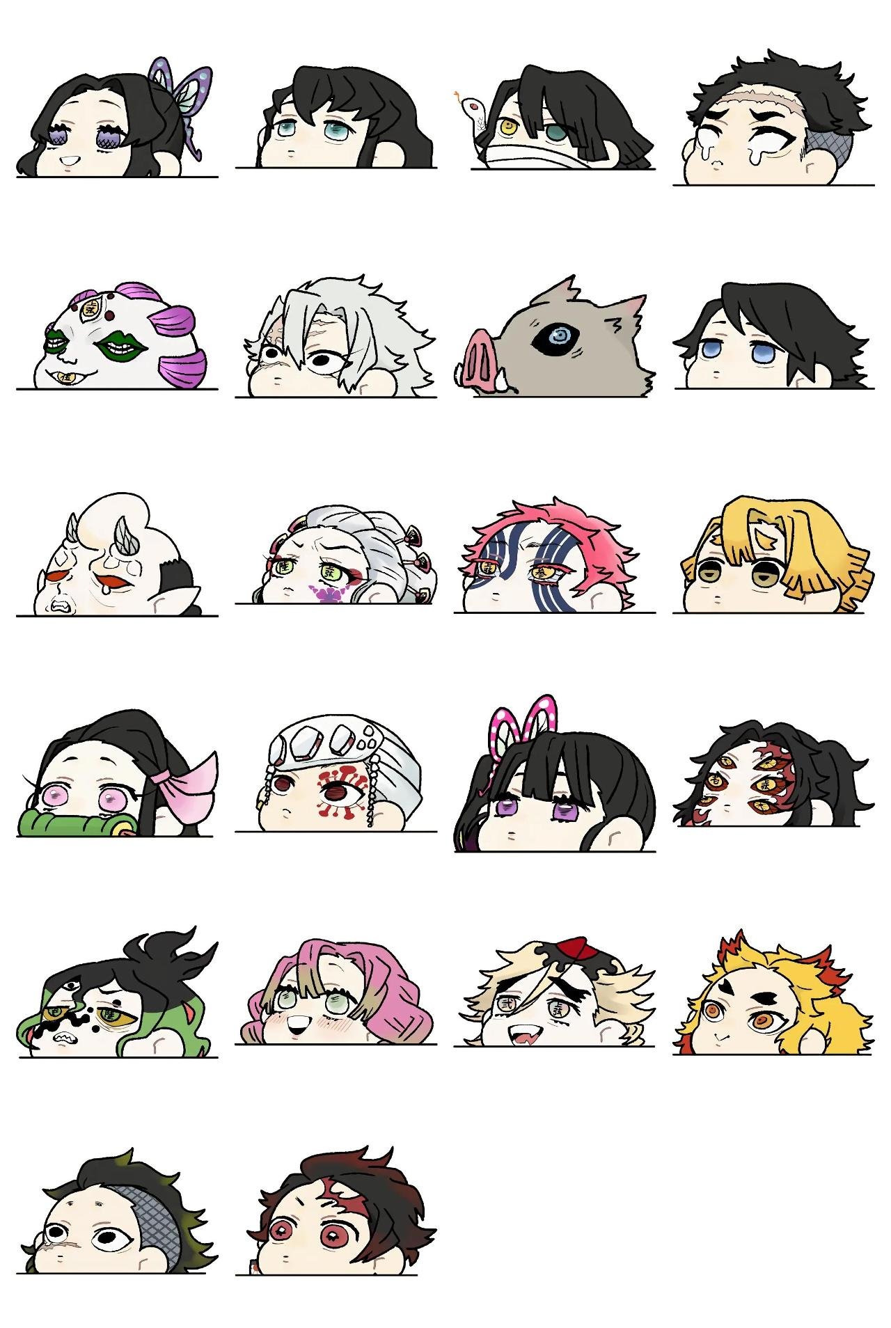 Kimetsu no Yaiba #9 Anime, Kimetsu no Yaiba, Demon Slayer sticker pack for Whatsapp, Telegram, Signal, and others chatting and message apps