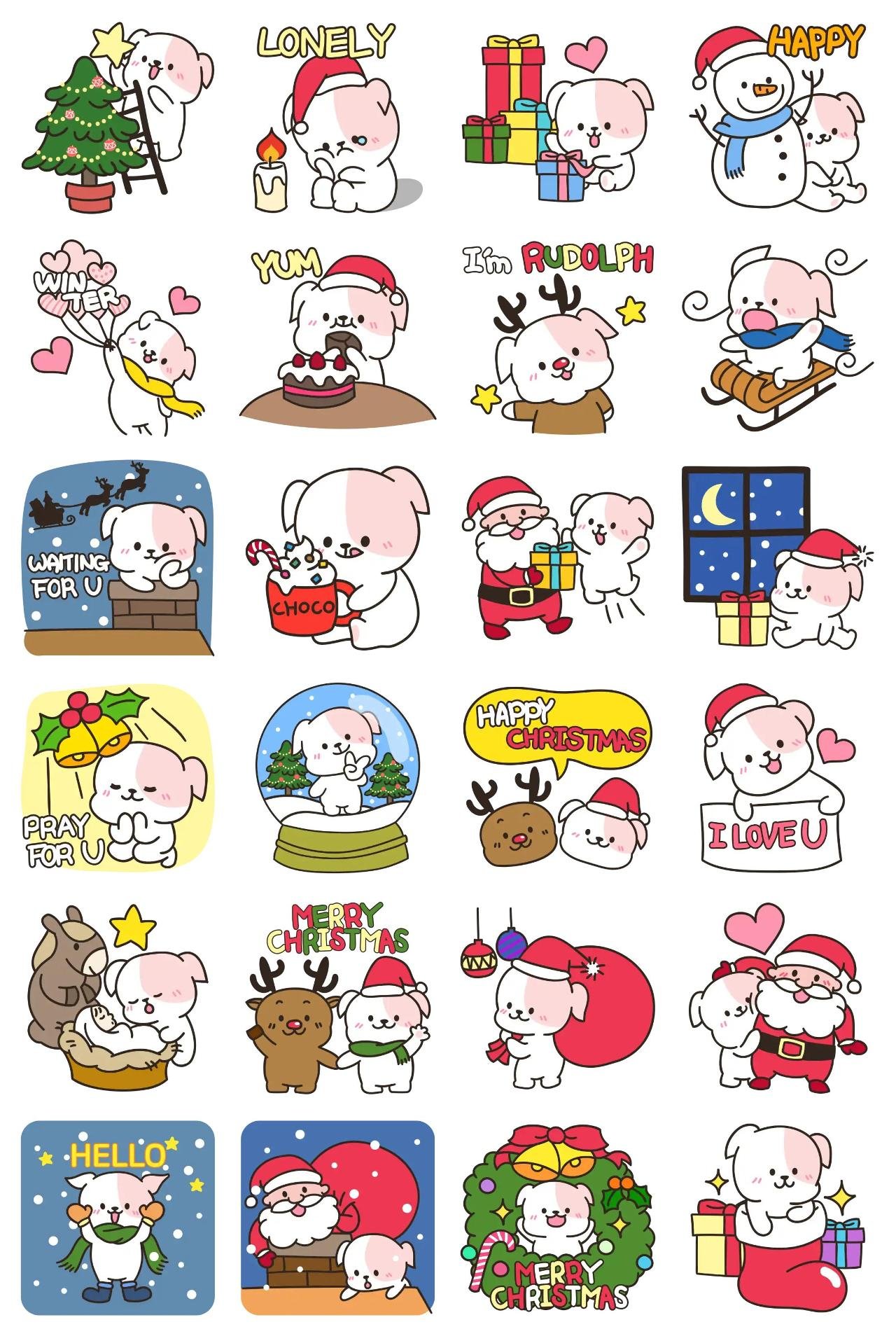 Happy Christmas Mummu Animation/Cartoon,Animals,Phrases,Christmas,Culture,Weather/Nature sticker pack for Whatsapp, Telegram, Signal, and others chatting and message apps