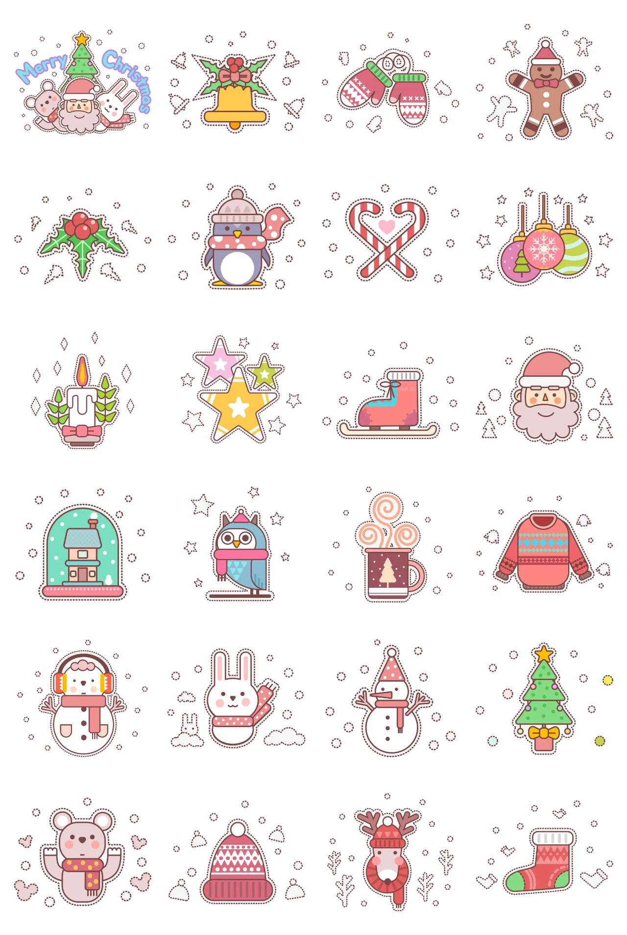 Christmas Season Sticker Objects,Christmas,Animals sticker pack for Whatsapp, Telegram, Signal, and others chatting and message apps