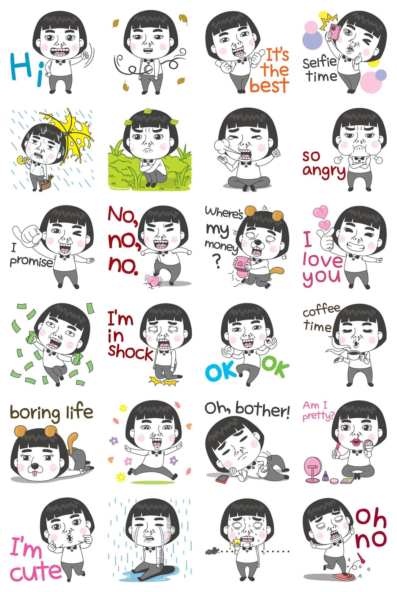 Dansonyeo - English Animation/Cartoon,People,Gag sticker pack for Whatsapp, Telegram, Signal, and others chatting and message apps